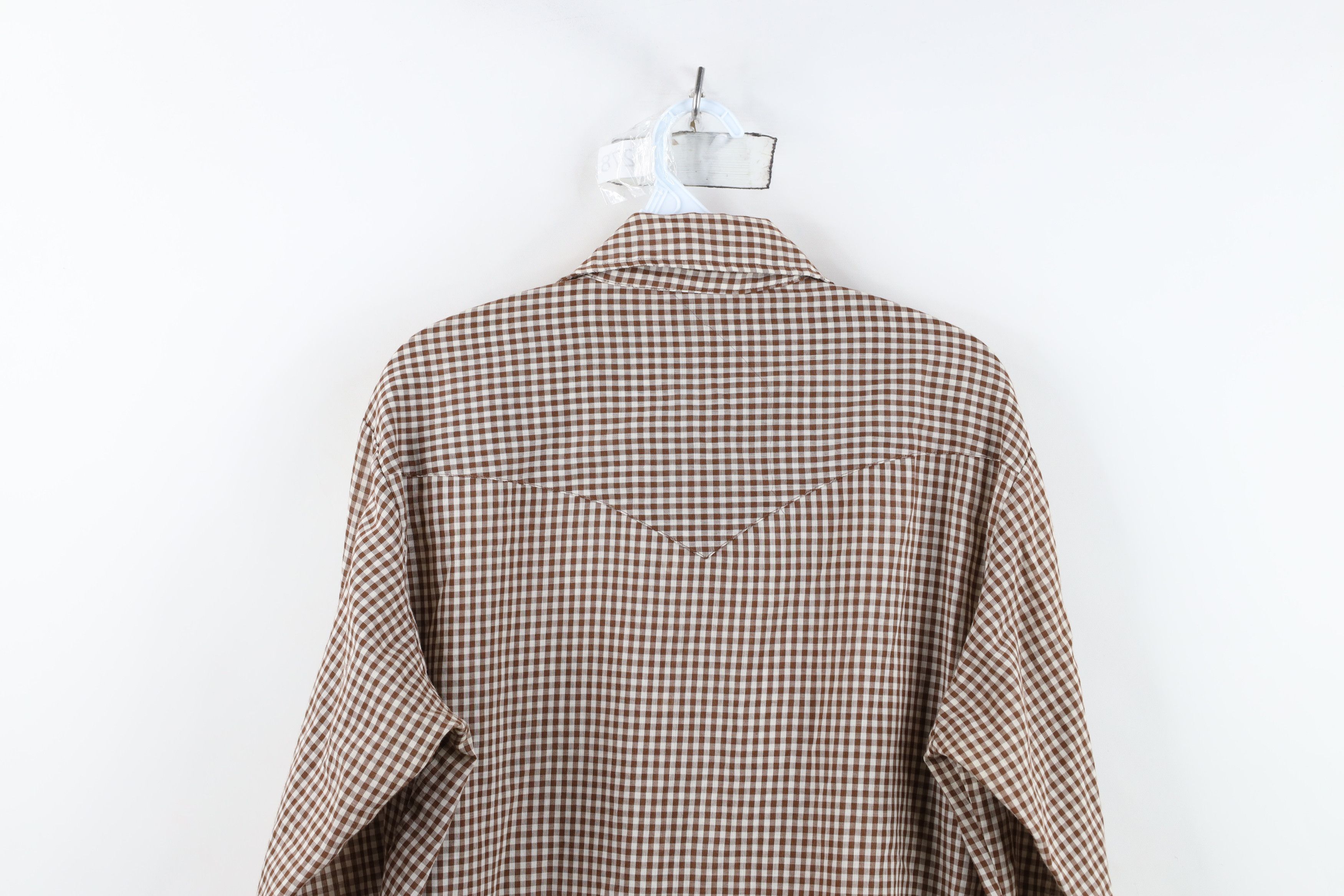 Vintage Vintage 70s Snap Button Collared Shirt Gingham Plaid USA Size US L / EU 52-54 / 3 - 12 Thumbnail