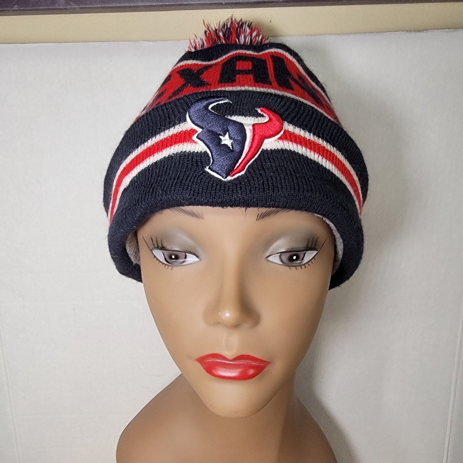 NFL NFL x New Era Houston Texans Lined Knit Beanie w/ Pom Size ONE SIZE - 2 Thumbnail