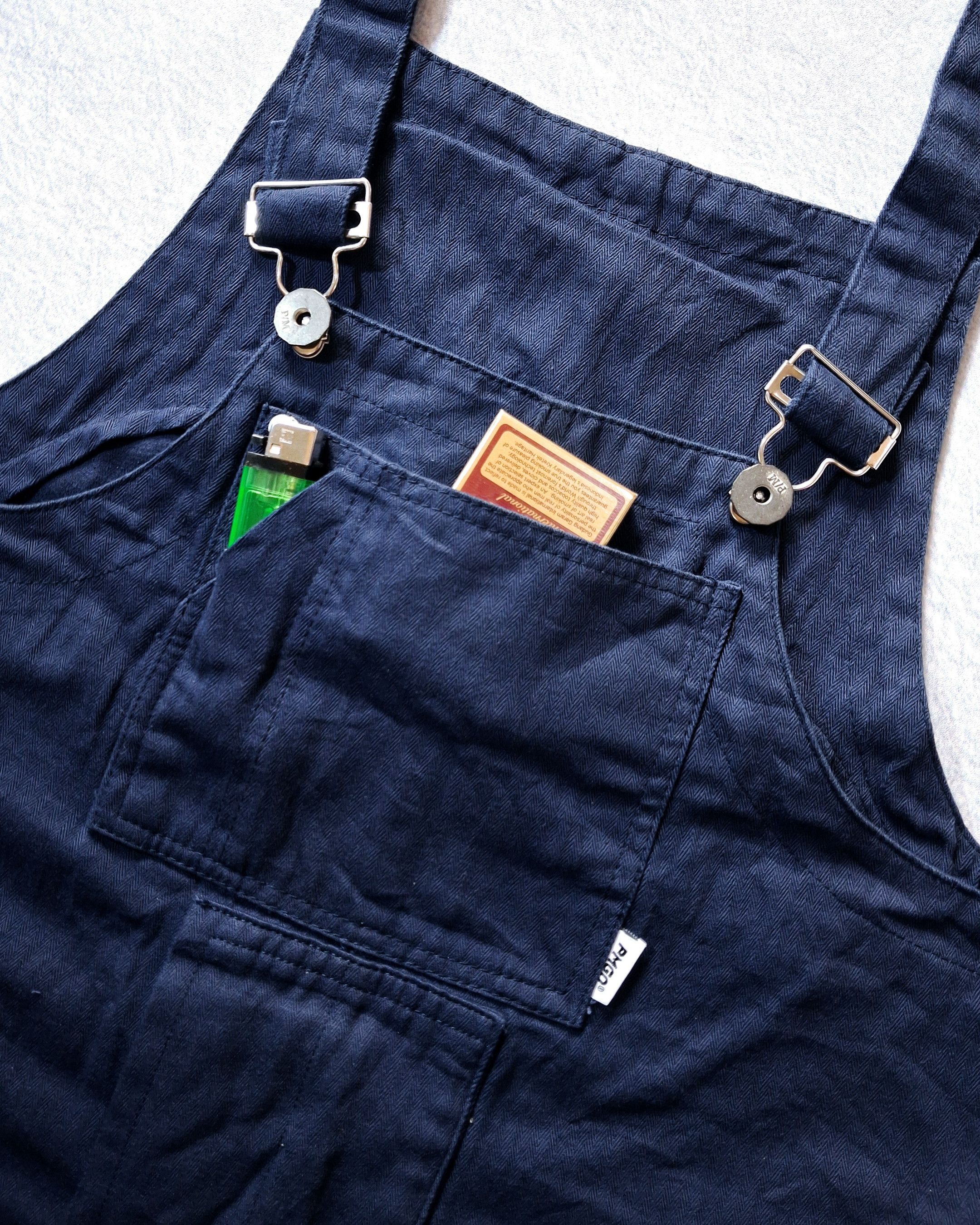 Japanese Brand PMGO HERRINGBONE TWILL HBT NAVY OVERALL Size US 43 - 9 Thumbnail