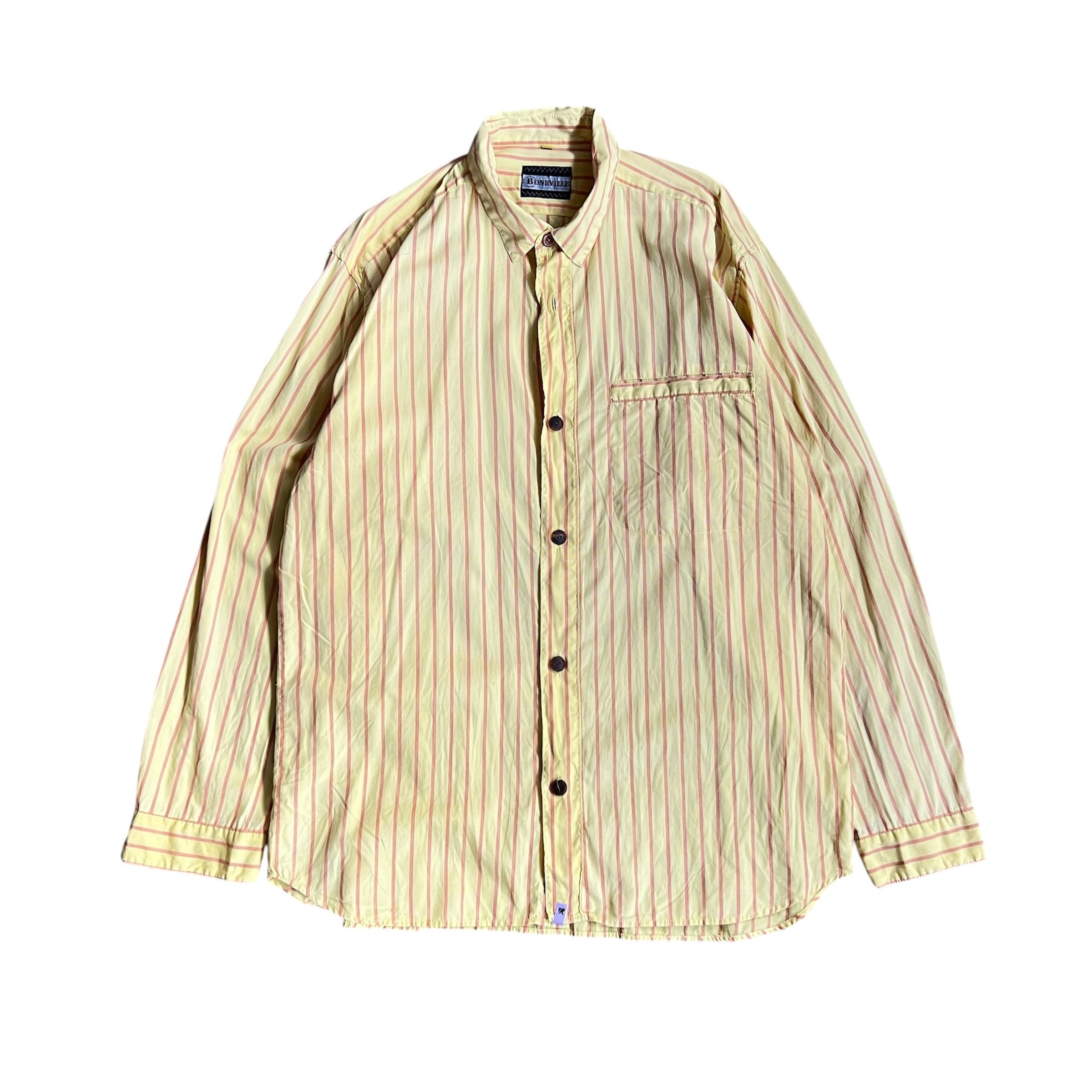 Massimo Osti 1990’s Boneville by Massimo Osti Stripe Button up Shirt Size US L / EU 52-54 / 3 - 1 Thumbnail