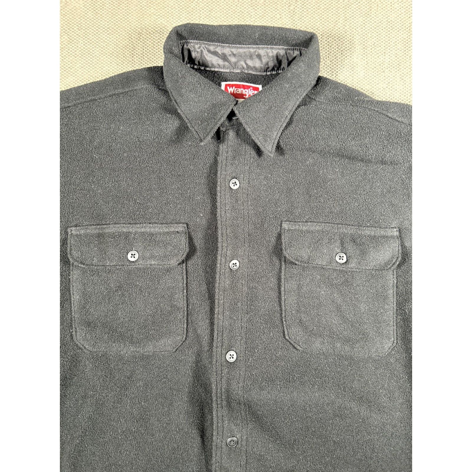 Wrangler Wrangler Fleece Jacket Mens M Medium Black Button Up Premium Quality Size US M / EU 48-50 / 2 - 2 Thumbnail