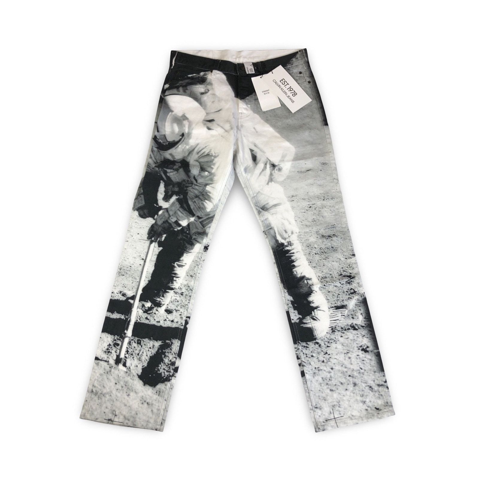 Calvin Klein 205W39NYC × Raf Simons SS18 Moon Flag Printed Denim