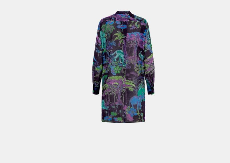 Dior o1w1db10824 Cotton Voile Blouse in Multicolor Size S / US 4 / IT 40 - 2 Thumbnail