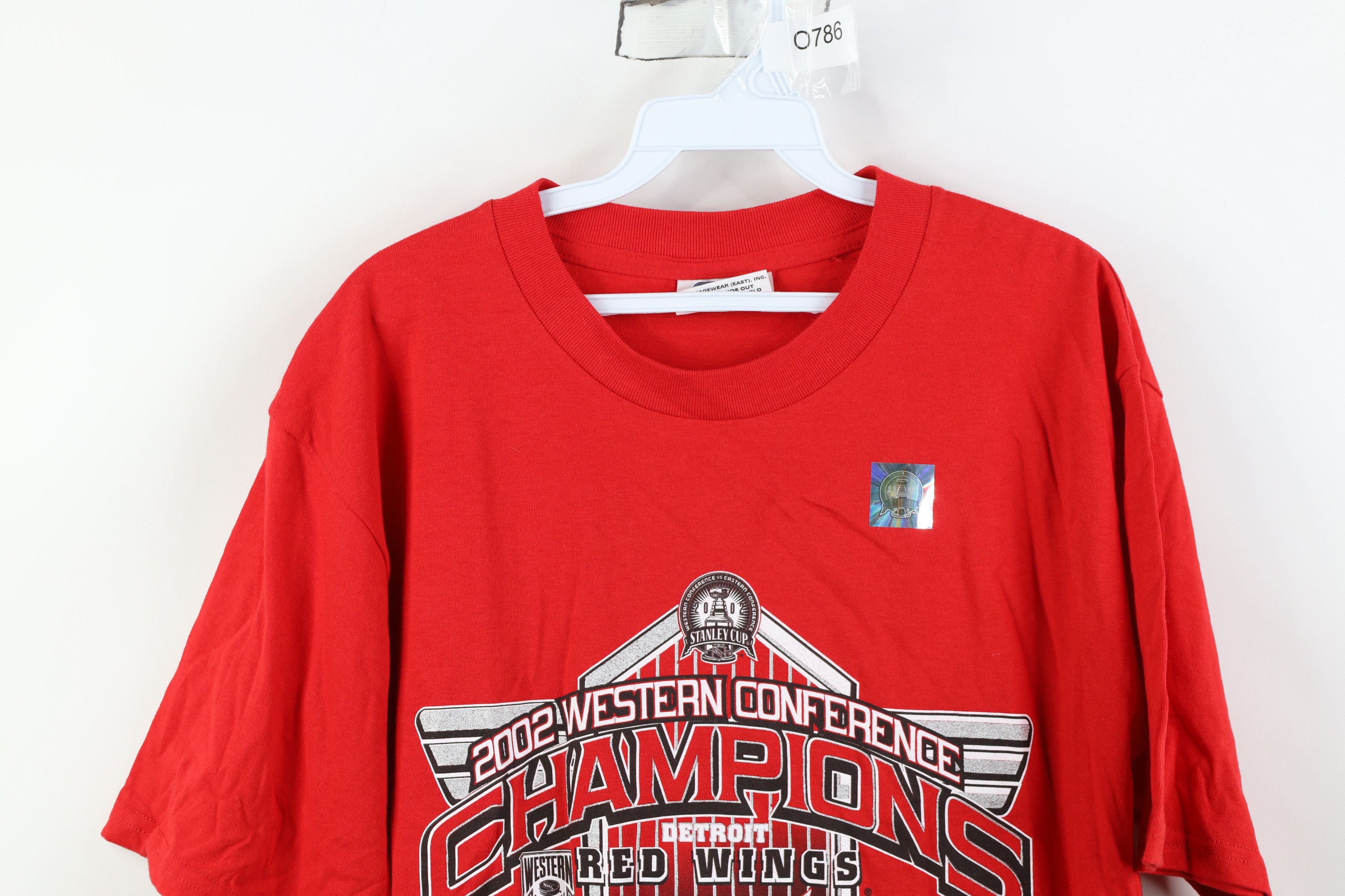 Vintage Deadstock Vintage Y2K 2002 Stanley Cup Red Wings T-Shirt Size US M / EU 48-50 / 2 - 2 Thumbnail