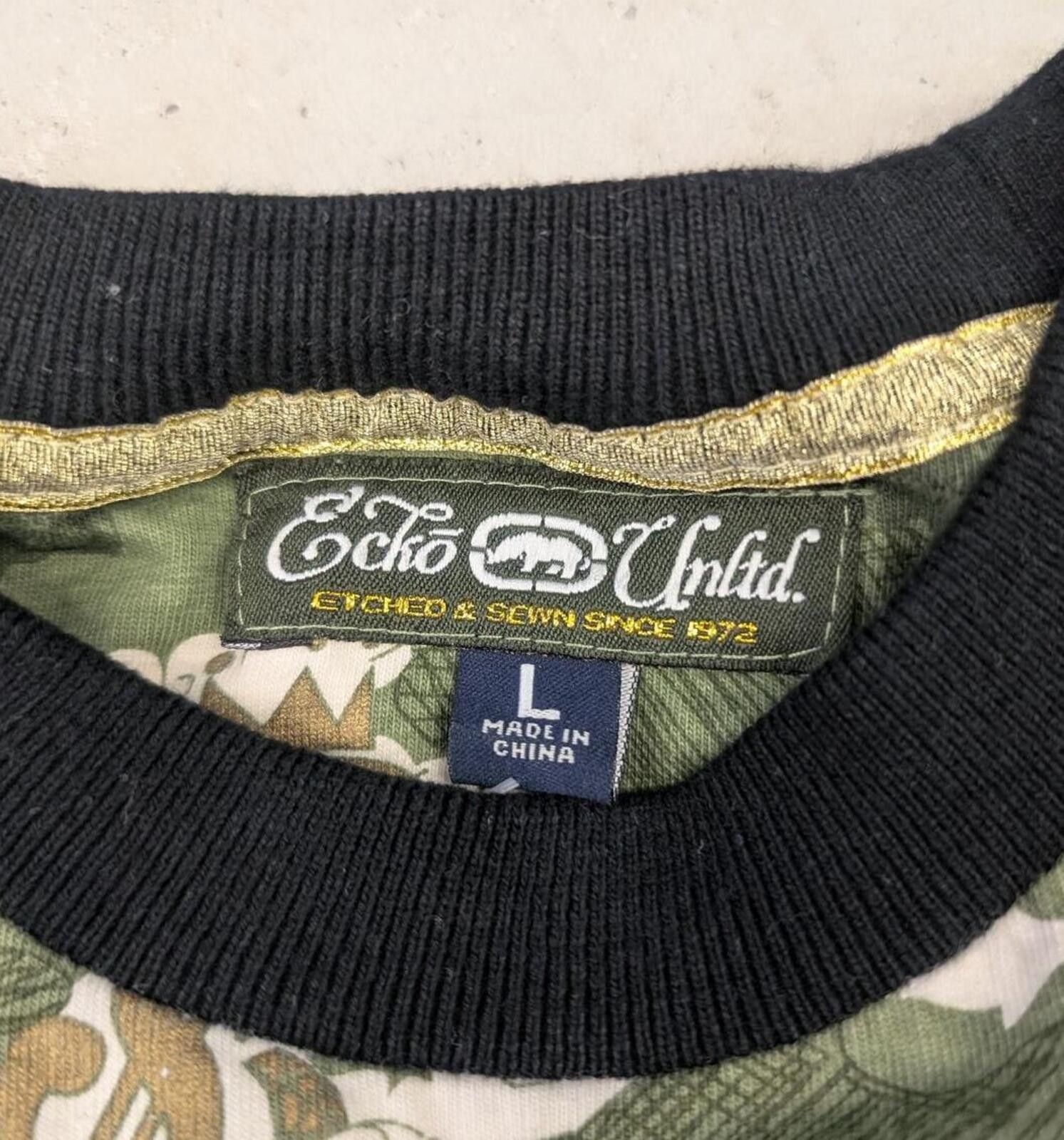 Ecko Unltd. Y2K Ecko Unltd Money Clouds All Over Camo Print T-shirt Size US L / EU 52-54 / 3 - 3 Thumbnail