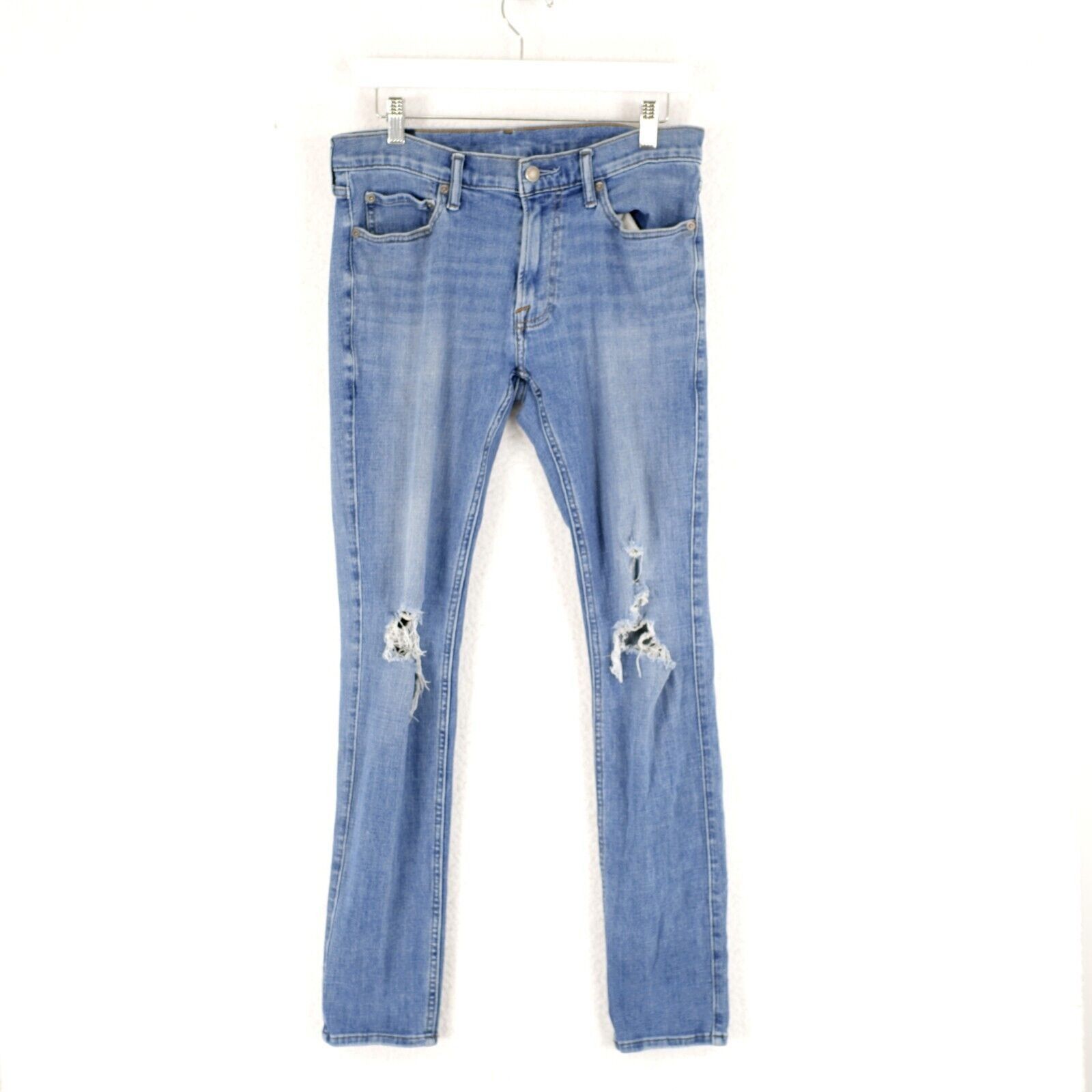 Abercrombie & Fitch Abercrombie & Fitch Stretch Felix Super Skinny Blue Denim St Size US 31 - 1 Thumbnail