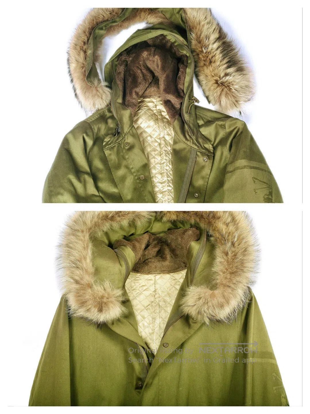 Mastermind Japan Green Hooded Parka Coat with Fur Trim. Size US M / EU 48-50 / 2 - 6 Thumbnail