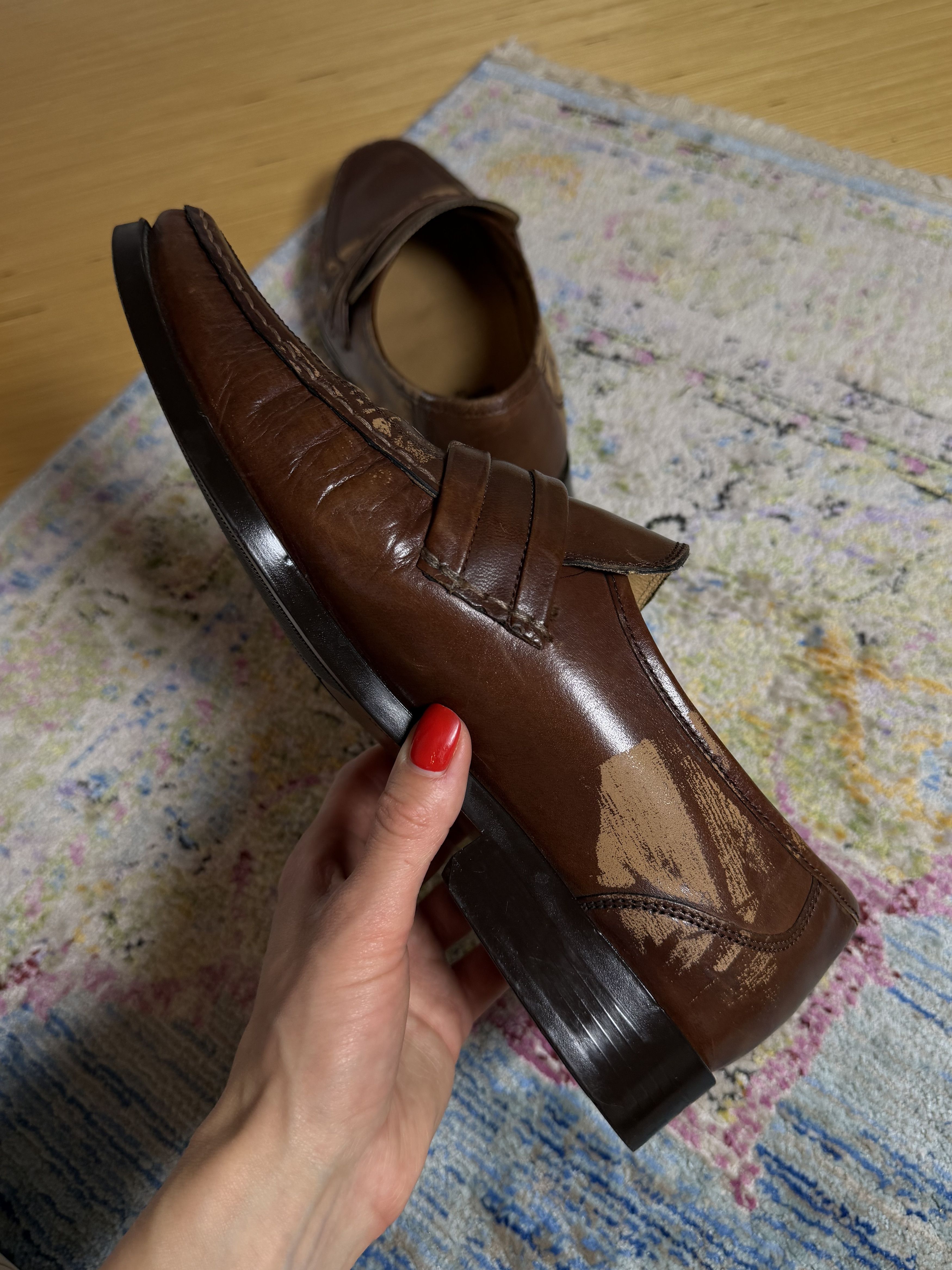 Clarks Clarks CraftJames Lo Brown Leather Loafer 11US Extra Wide Size US 11 / EU 44 - 9 Thumbnail