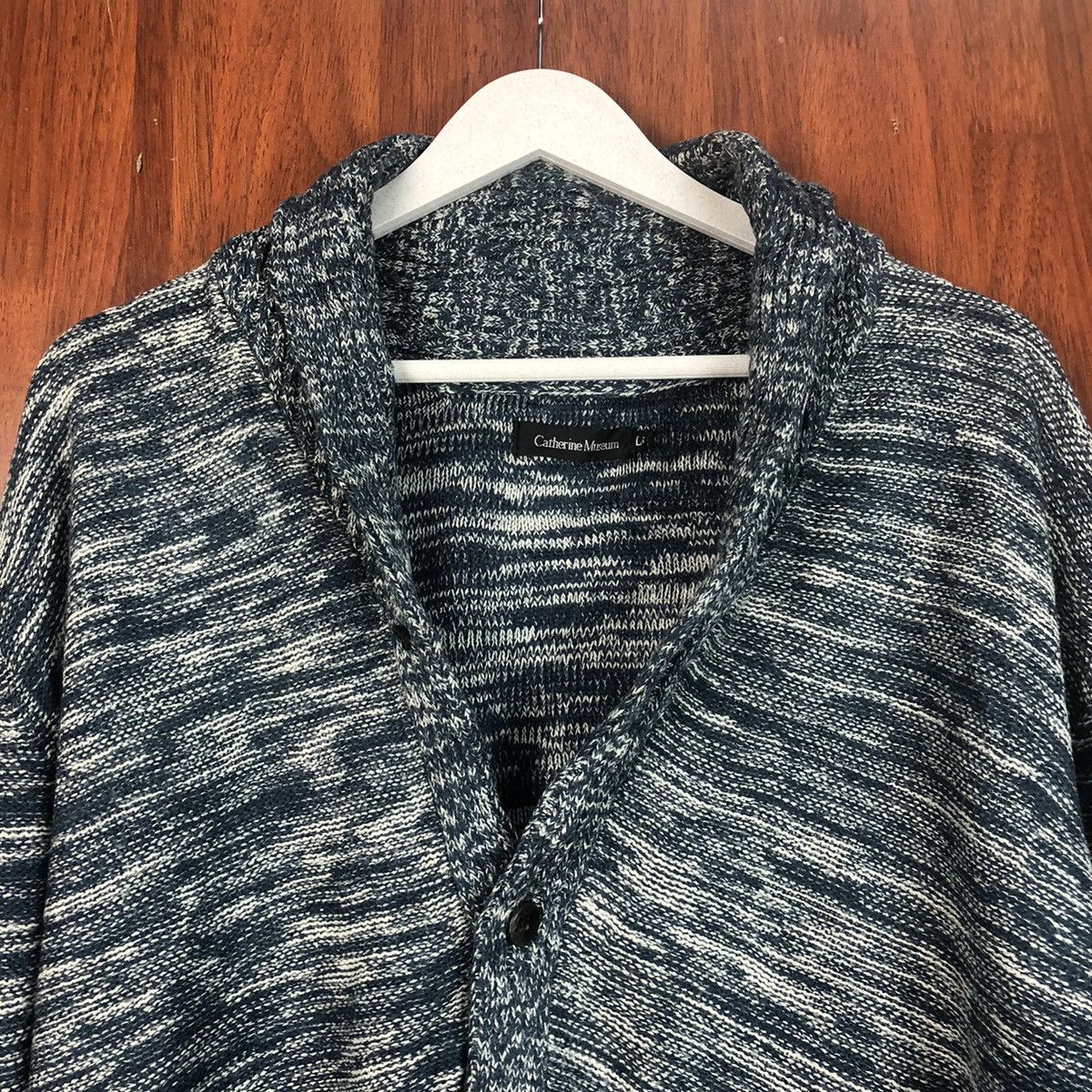 Japanese Brand Cathrine Museum Blue vintage knitwear Cardigan #7495 Size XL / US 12-14 / IT 48-50 - 4 Thumbnail