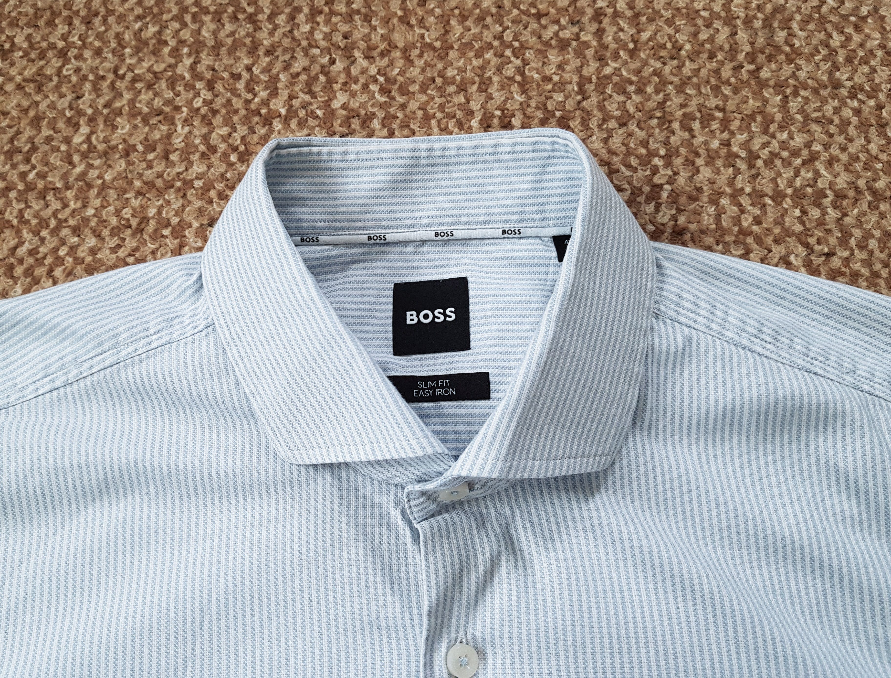 Hugo Boss Hugo Boss Stripe Shirt H-HANK-spread-C1-222 sz 41/16 L Slim Size US L / EU 52-54 / 3 - 4 Thumbnail