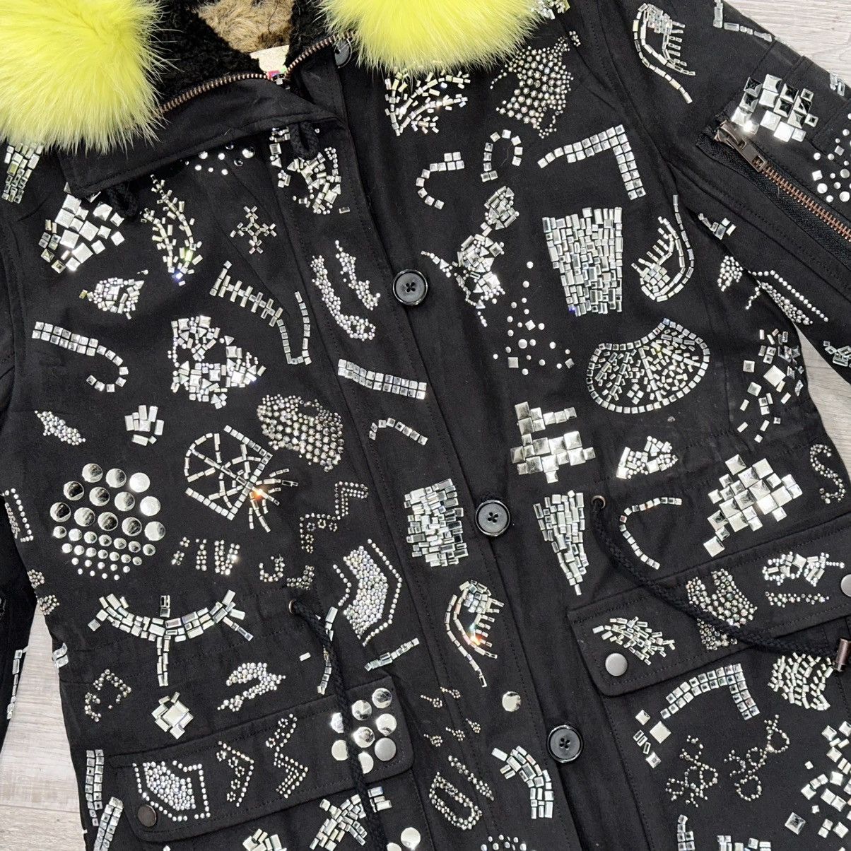 Libertine LIBERTINE FUR LINED PARKA WITH GEOMETRIC EMBELLISHMENT SMALL Size S / US 4 / IT 40 - 3 Thumbnail