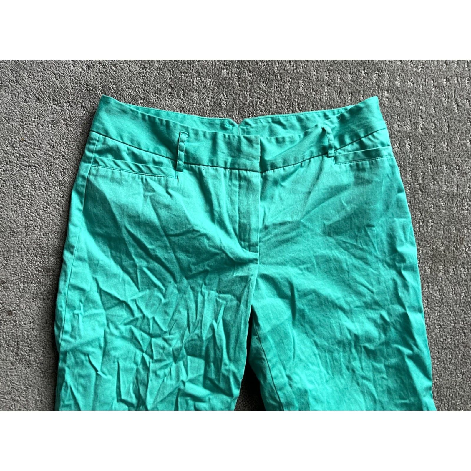 Vintage Metaphor Women Capri Pants 8 Green Slim Cotton Spandex Missy For Size 30" / US 8 / IT 44 - 2 Thumbnail