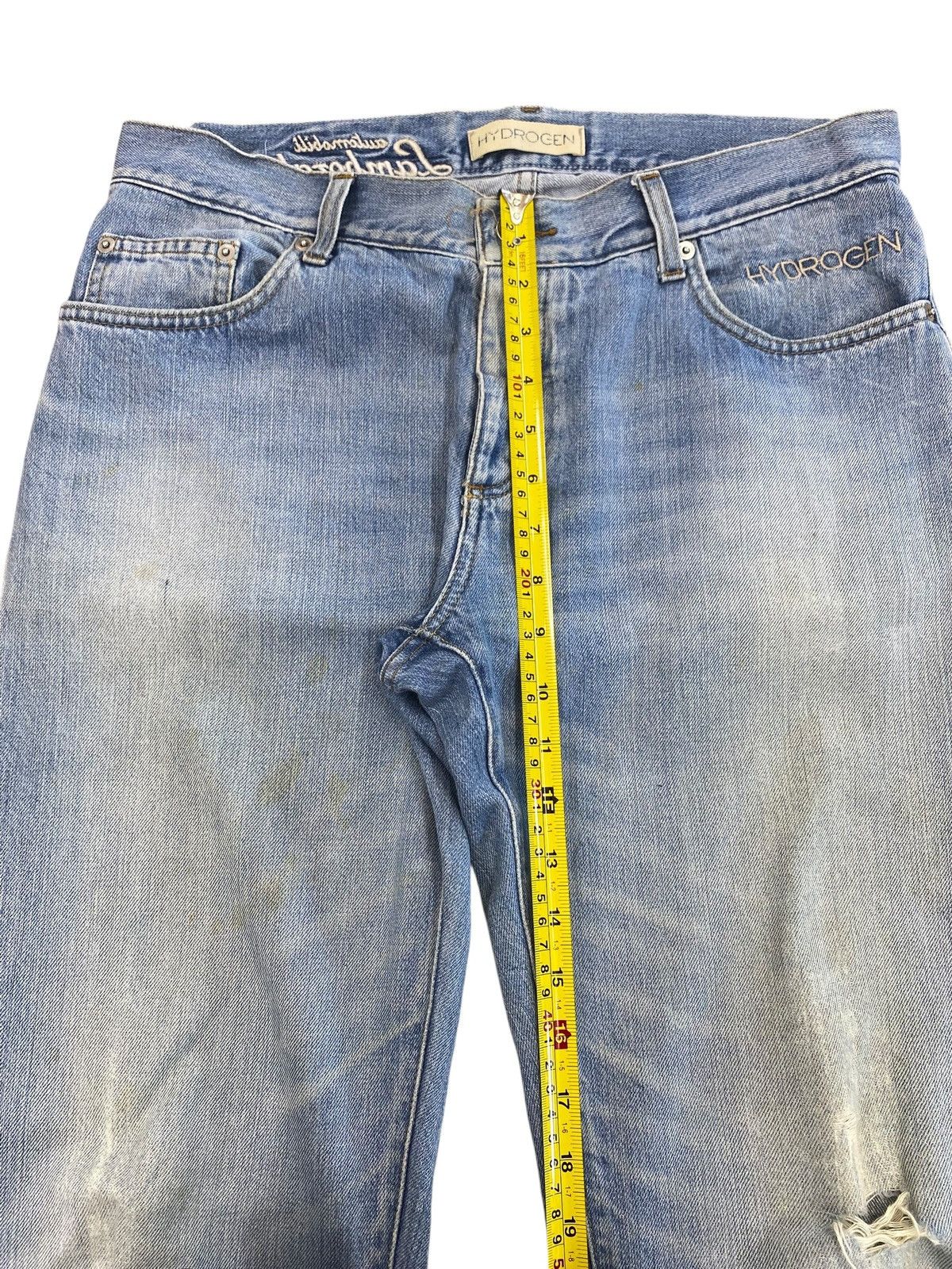 HYDROGEN Hydrogen Brand Ripped Faded Wash Style Loose Jeans Size US 32 / EU 48 - 10 Thumbnail