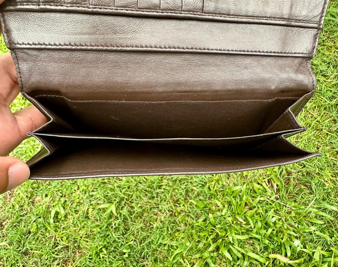 Bottega Veneta Authentic Bottega Veneta Intrecciato Leather Long Wallet Size ONE SIZE - 6 Thumbnail