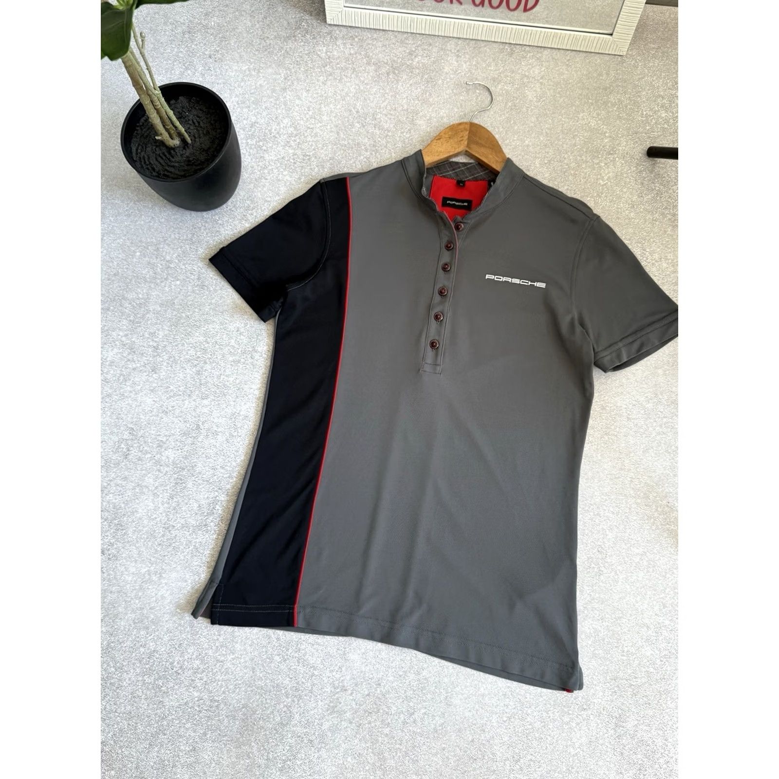Vintage Porsche Polo Shirt Short Sleeve Gray M Unisex Adults Racing Embroidered Button Ups Polo Jersey Shirt Size M / US 6-8 / IT 42-44 - 5 Thumbnail