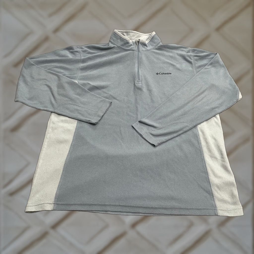 Vintage Columbia Klamath Range Fleece Jacket Mens XL Gray 1/4 Zip Lightweight Outdoor Size US XL / EU 56 / 4 - 1 Thumbnail