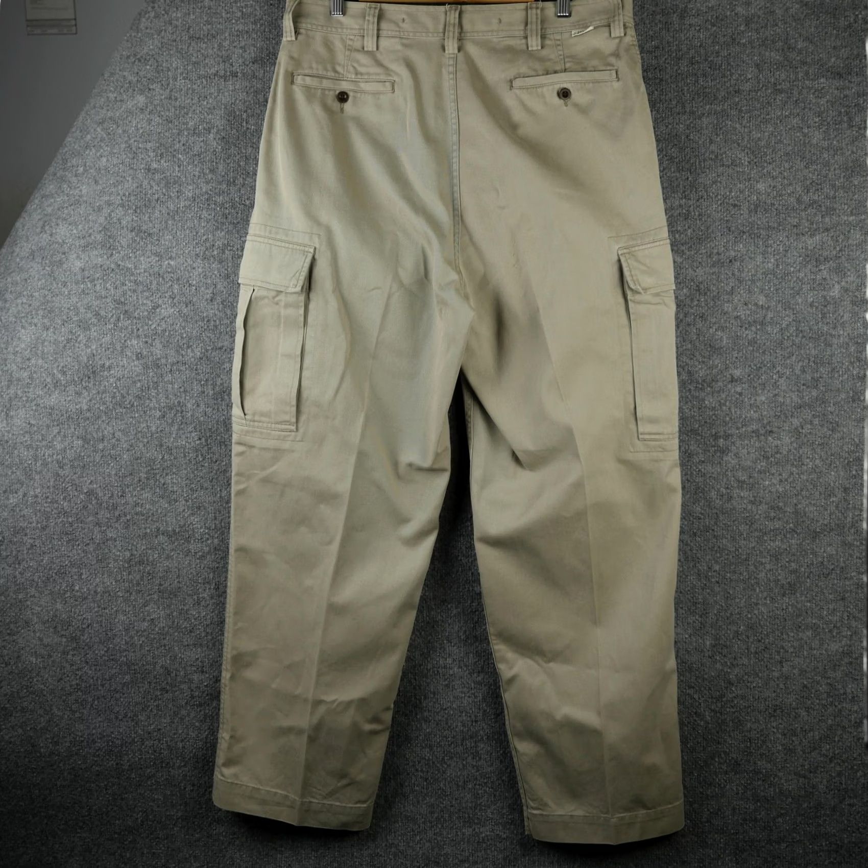 Polo Ralph Lauren VINTAGE Polo Ralph Lauren Pants Mens 34x31 Beige Cargo Canvas Utility Workwear Loose Size US 34 / EU 50 - 5 Thumbnail