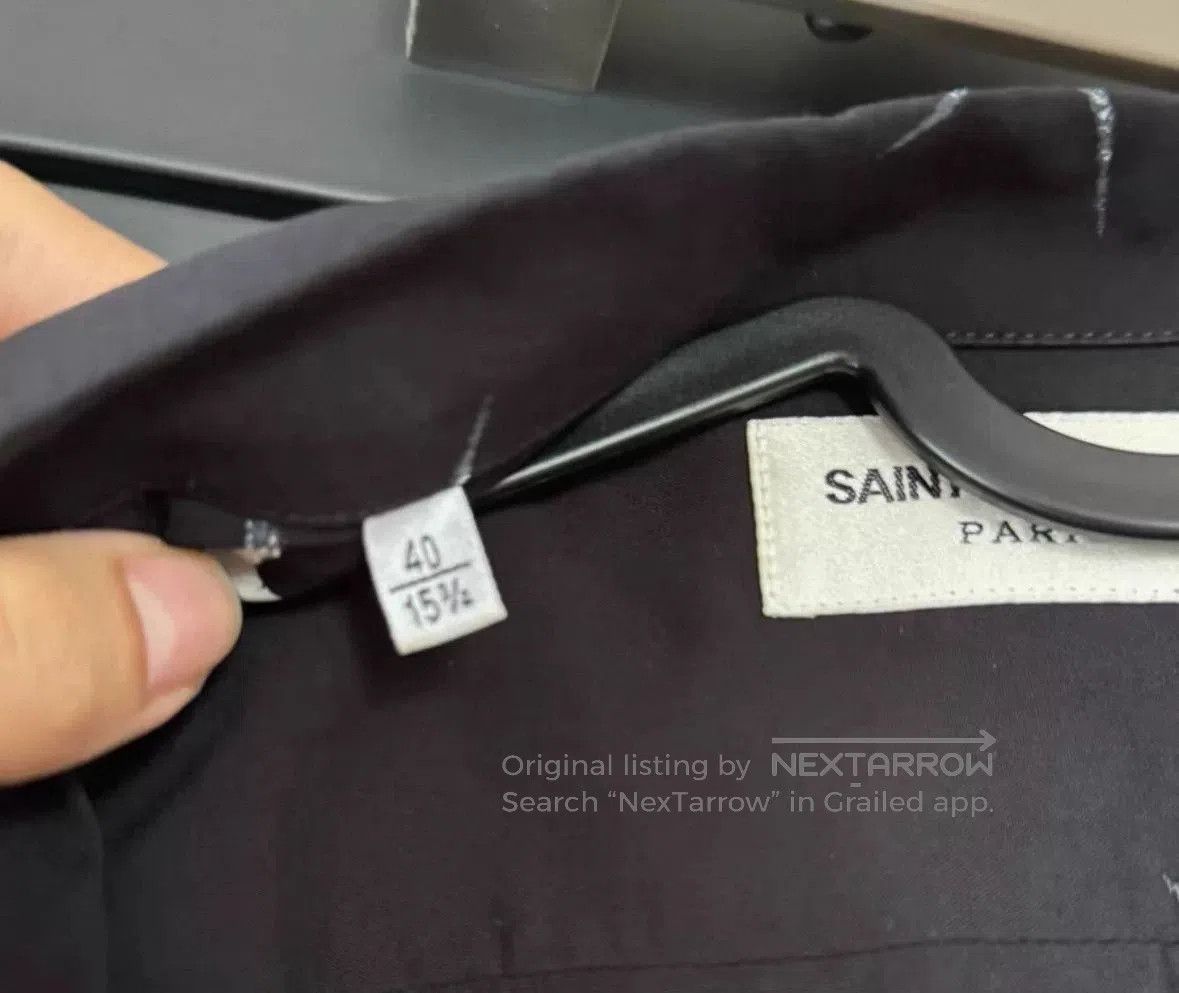 Saint Laurent Paris Saint Laurent Star Logo Silk Short Sleeve Shirt. Size US XXS / EU 40 - 5 Thumbnail