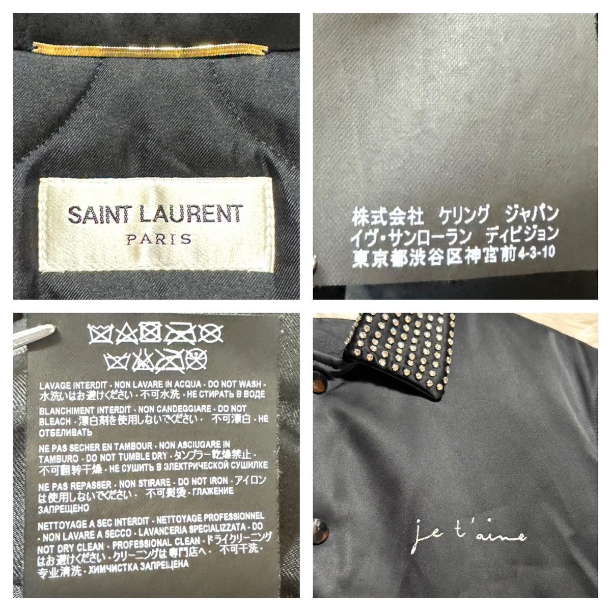 Saint Laurent Paris Saint Laurent Paris Je t'aime crystal teddy bomber jacket Size US XS / EU 42 / 0 - 2 Thumbnail