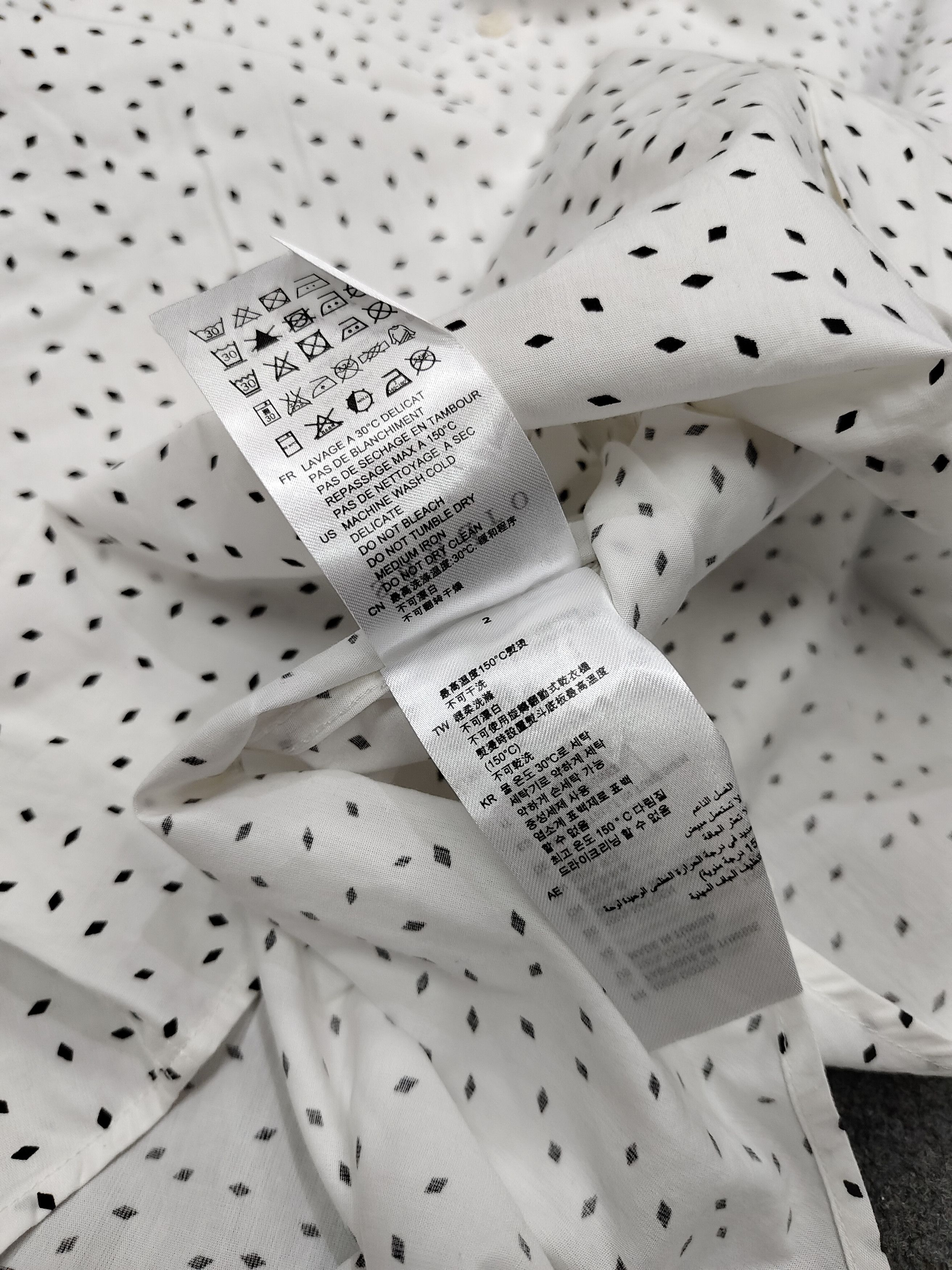 Sandro Sandro Paris- Micro Diamond Confetti Print Button Up Shirt Size US L / EU 52-54 / 3 - 7 Thumbnail