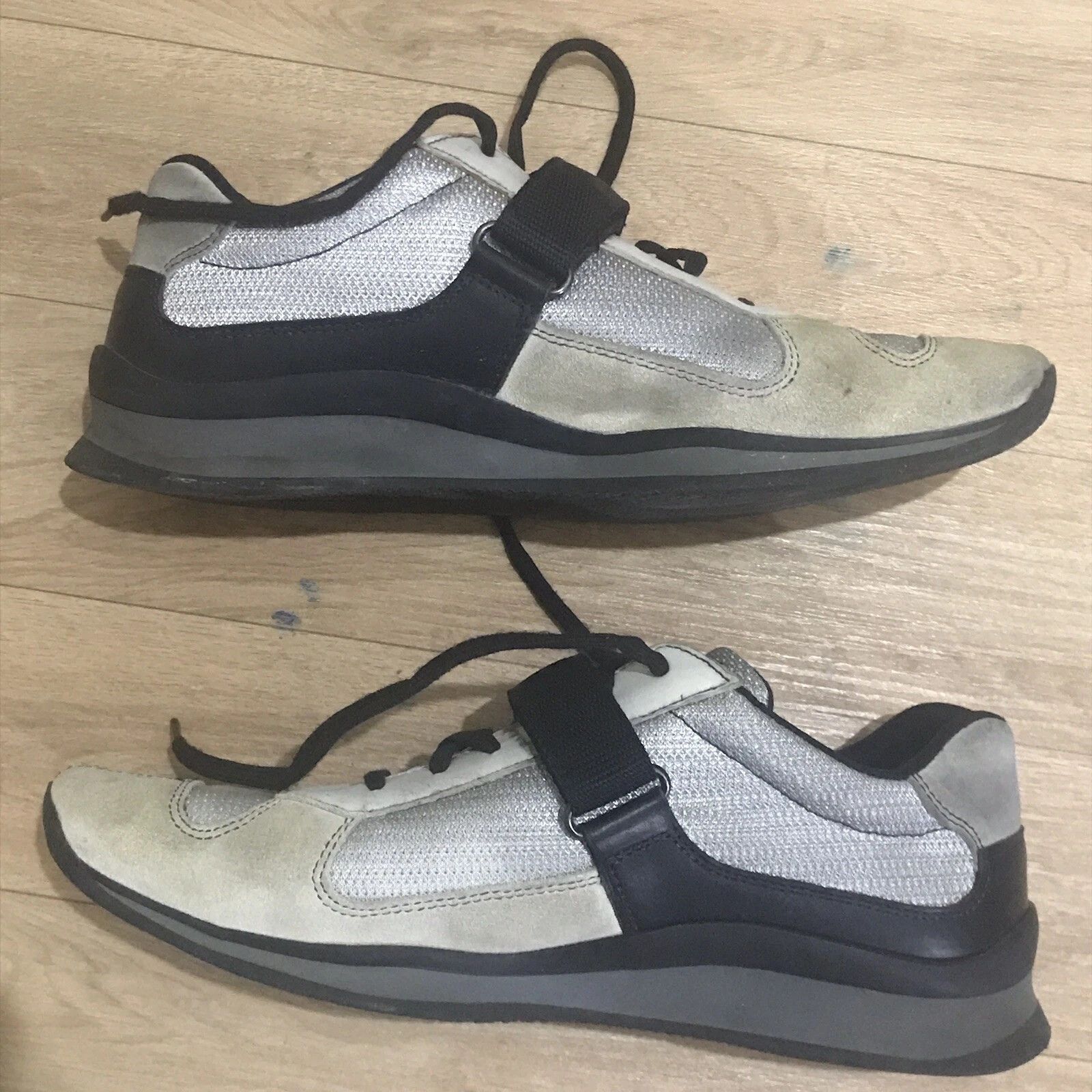 Prada Prada America's Cup Sneakers Leather Suede Low Top Mens GRAY Size US 9 / EU 42 - 4 Thumbnail
