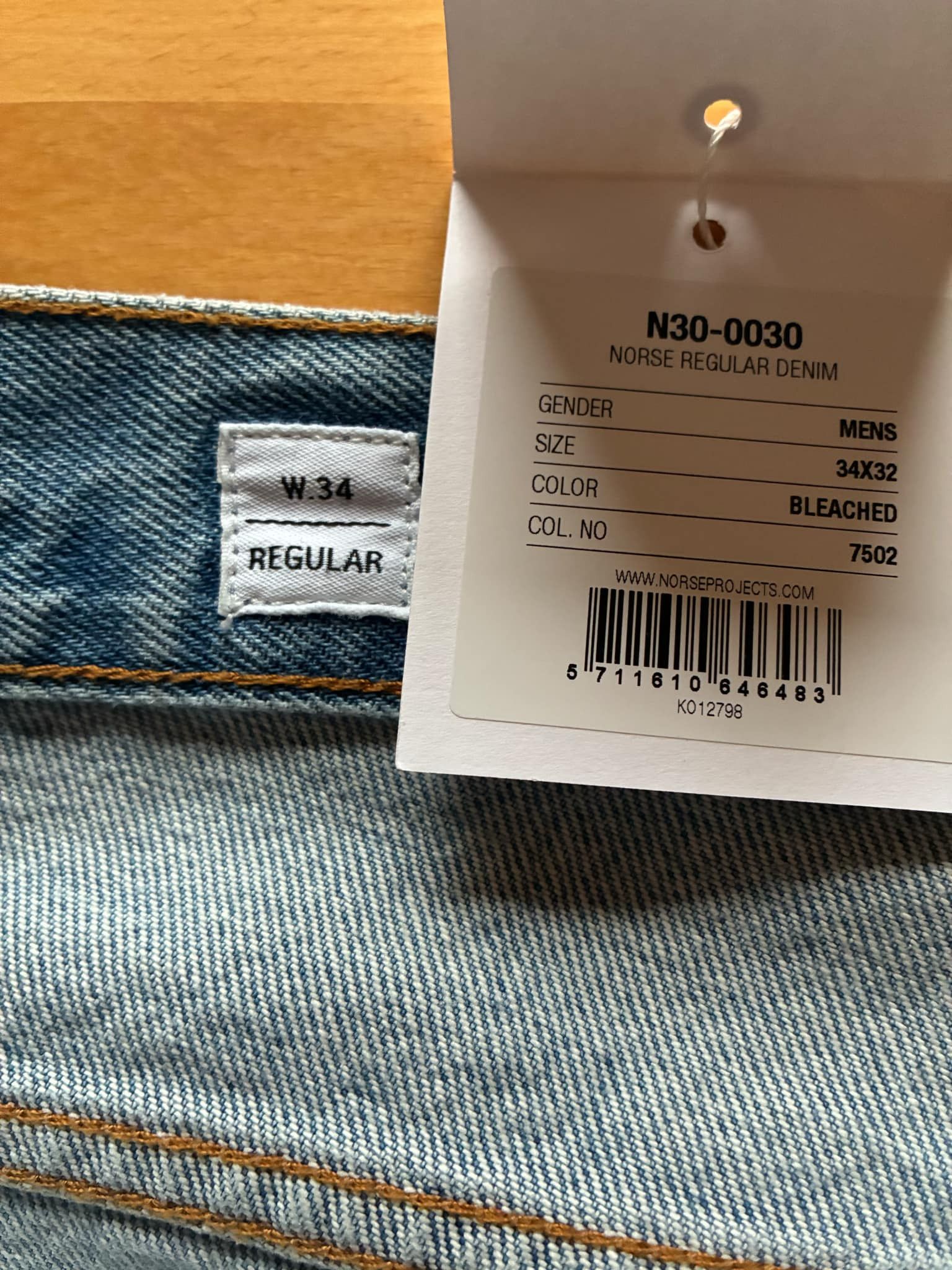 Norse Projects regular denim Size US 34 / EU 50 - 2 Thumbnail