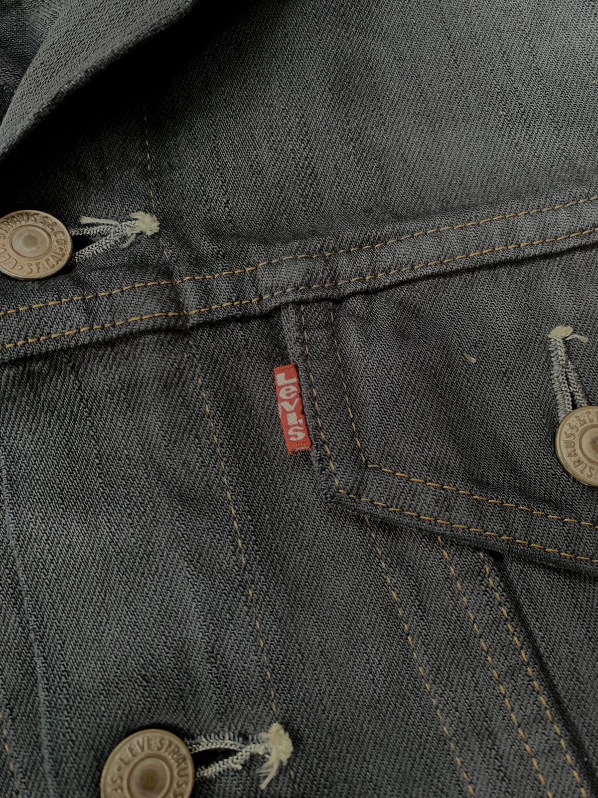 Junya Watanabe FREE TAX! 2000s Painted Denim Jacket Black Dyed - Medium Size US M / EU 48-50 / 2 - 12 Thumbnail