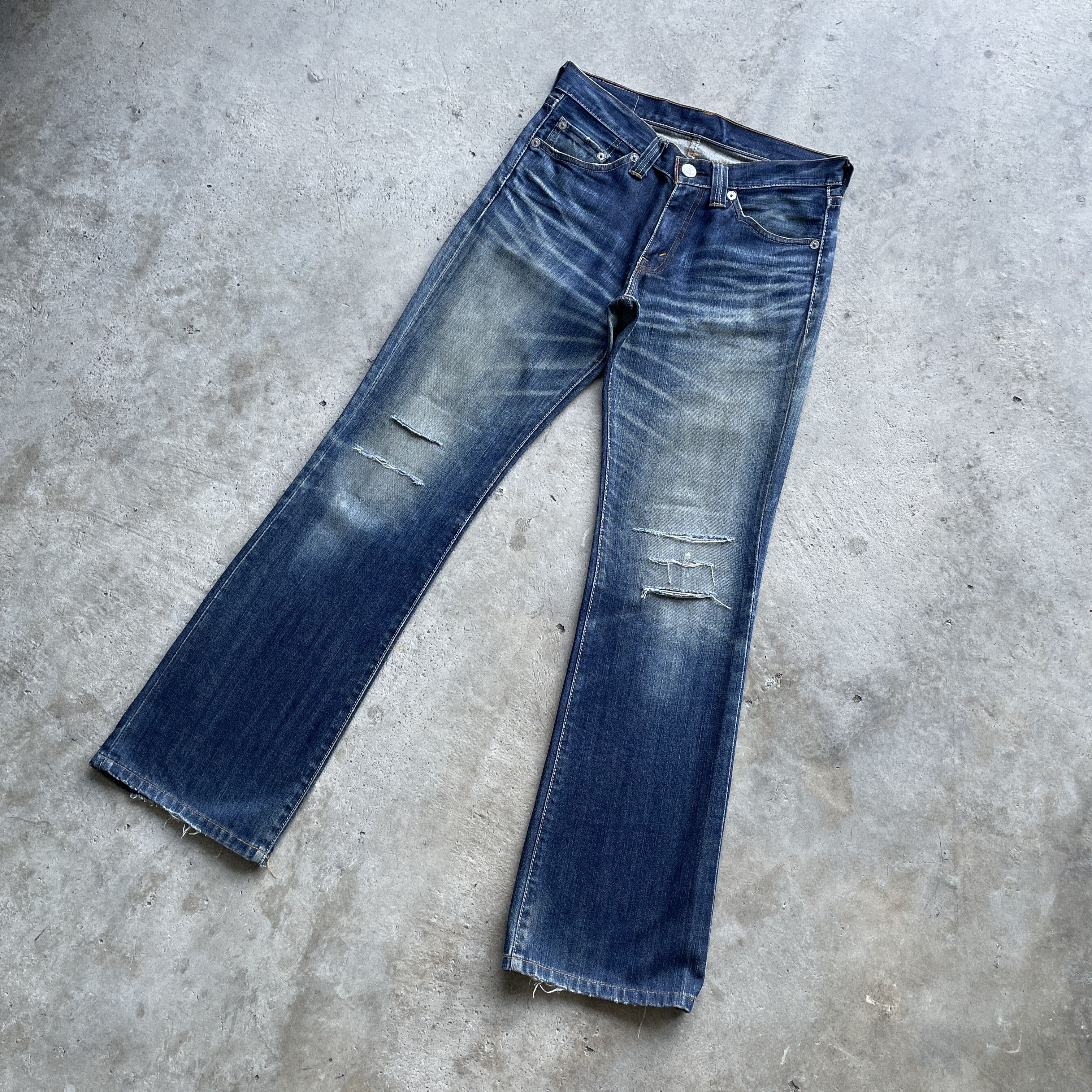 Levi’s 708 faded flare denim grunge Levi's Flare Levi's 708 faded denim grunge style. | Grailed