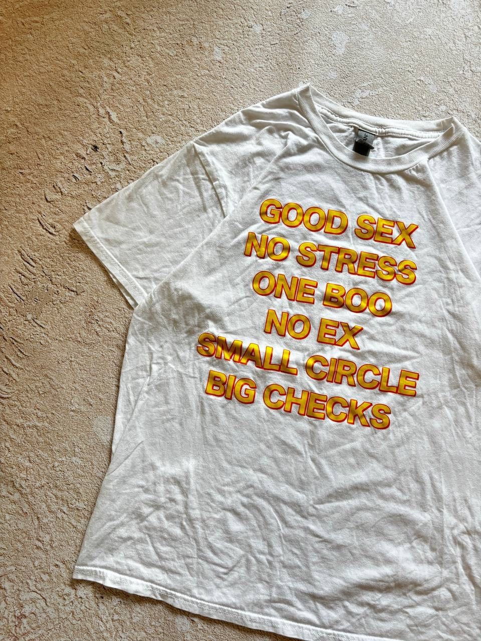 Vintage Vintage “Good S’x,no stress” distressed humor t shirt Size US S / EU 44-46 / 1 - 3 Thumbnail