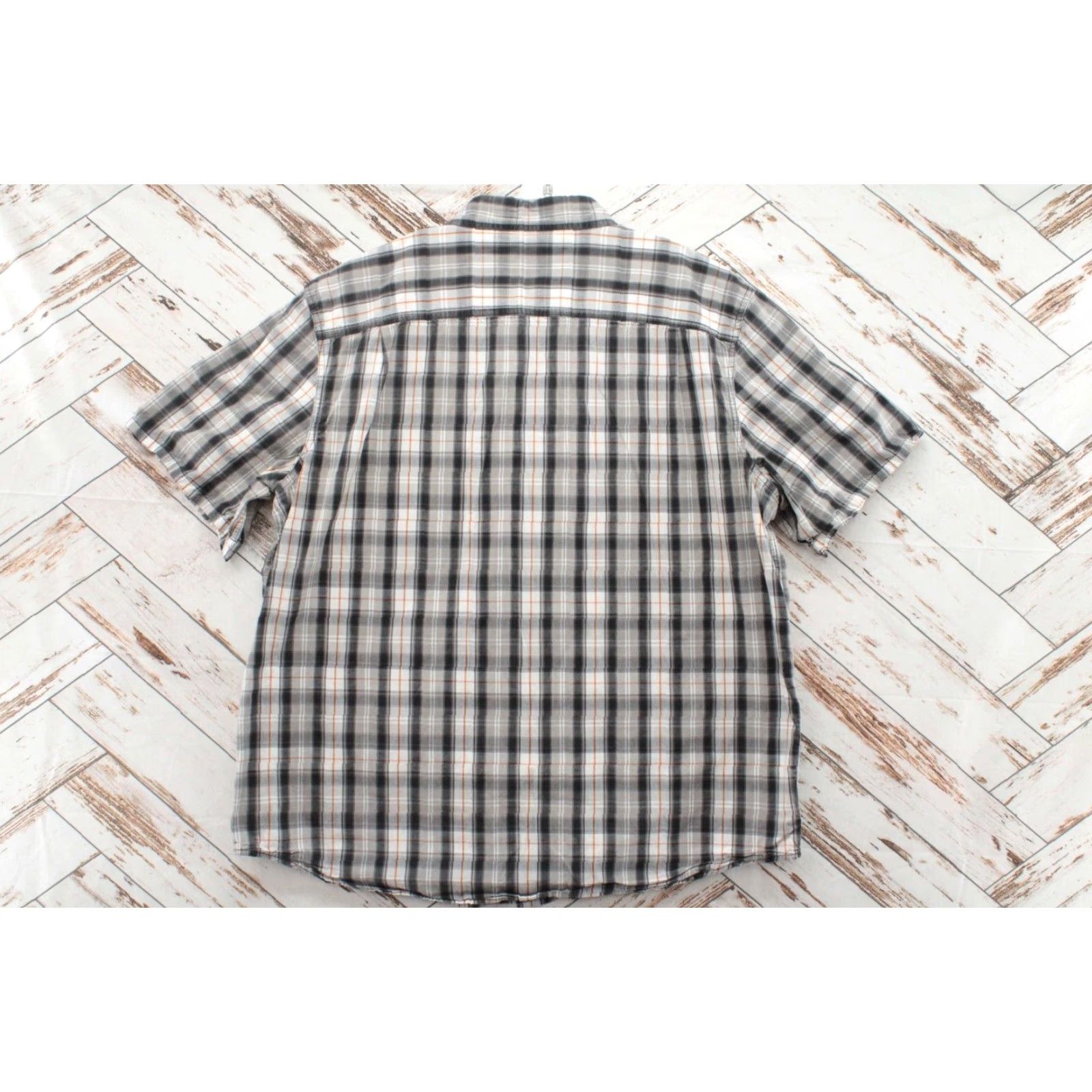 Carhartt Carhartt Shirt Mens 2XL Black Gray Plaid Relaxed Fit Short Sleeve Button-Up Work Size US XXL / EU 58 / 5 - 2 Thumbnail