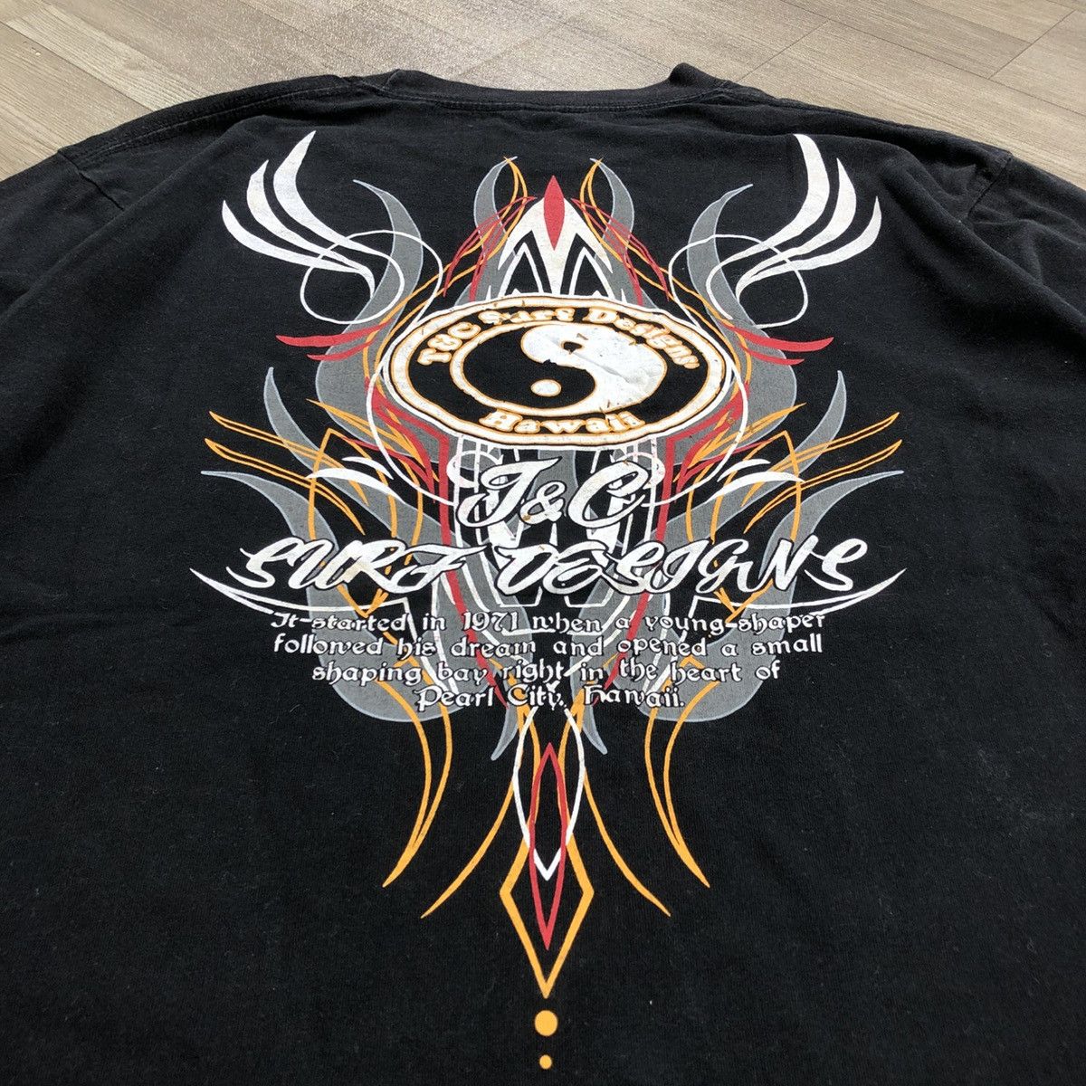 Beauty Beast × If Six Was Nine × Le Grande Bleu (L.G.B.) 2000s T&C Surf Designs Poem Tribal Iconic Logo Long Sleeve Size US L / EU 52-54 / 3 - 3 Thumbnail