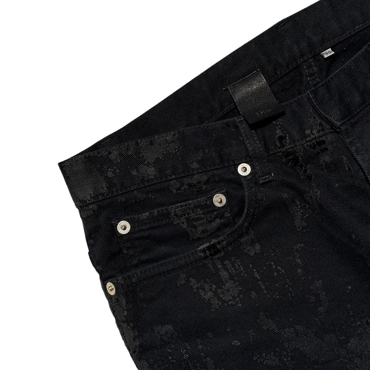 Dior Runway crackle painted denim Size US 30 / EU 46 - 3 Thumbnail