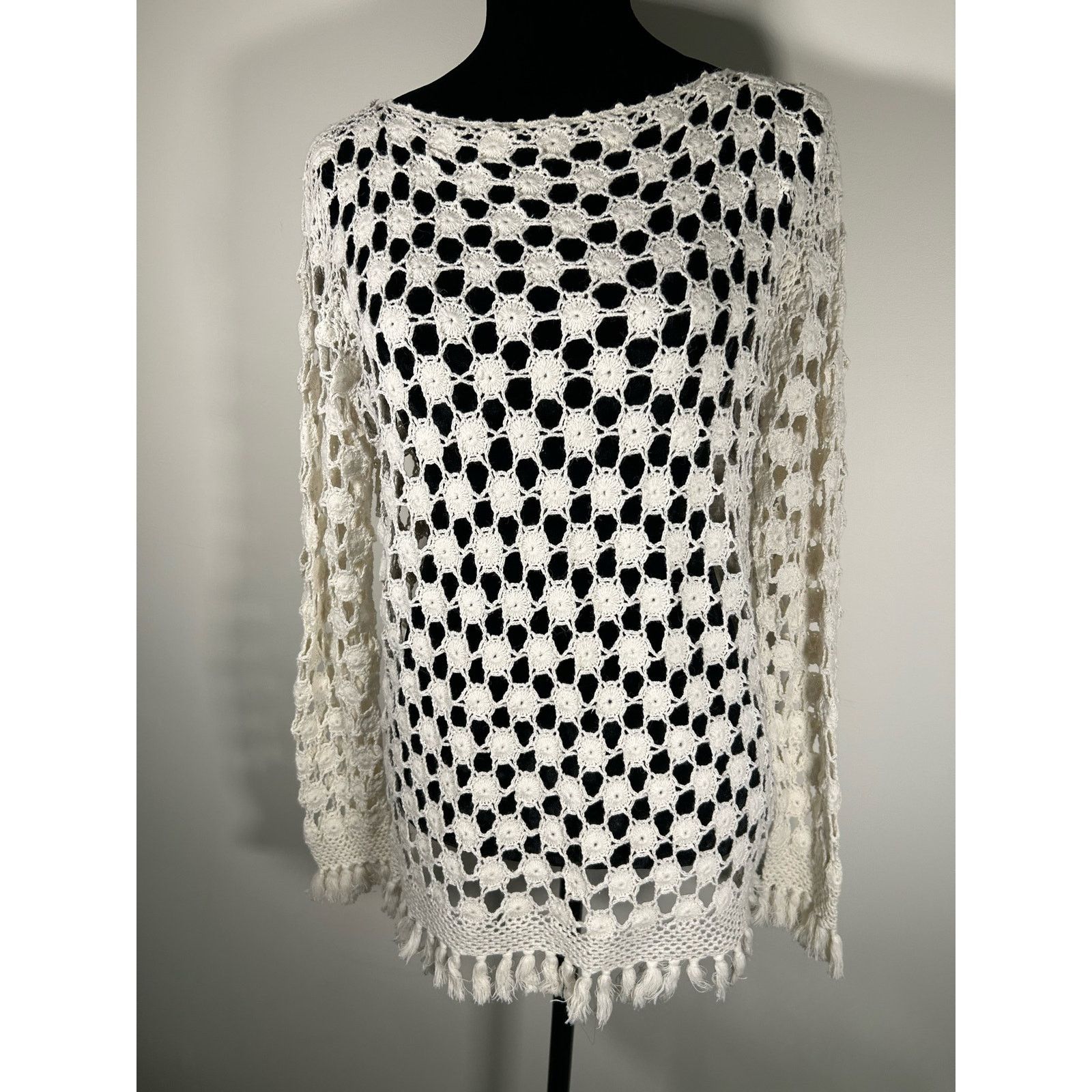 Other Boutique Europa Knitted Long Sleeve Boho Style Top Size L Size L / US 10 / IT 46 - 1 Thumbnail