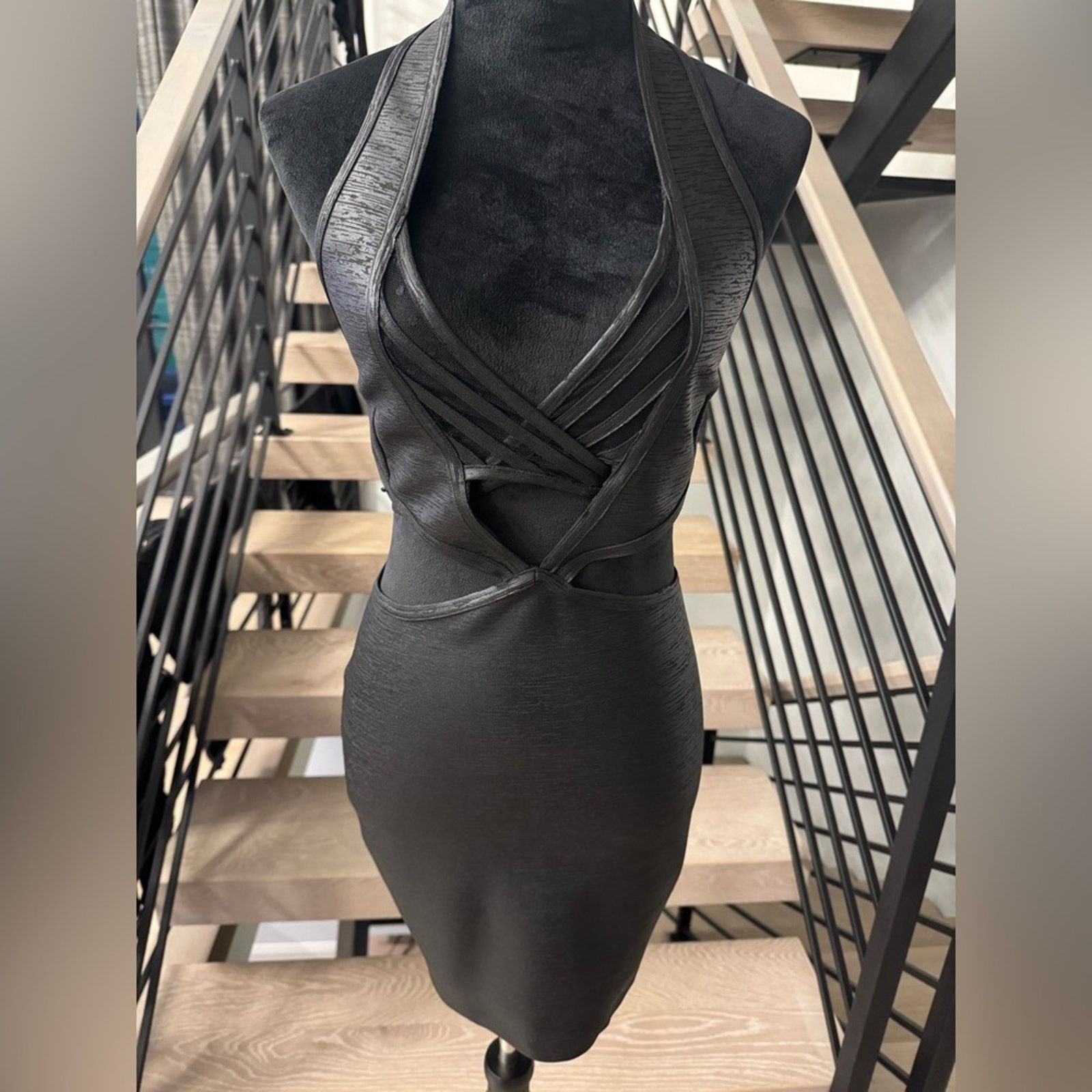 Other Elegant Black Halter Leather Like Dress size S Size S / US 4 / IT 40 - 8 Thumbnail
