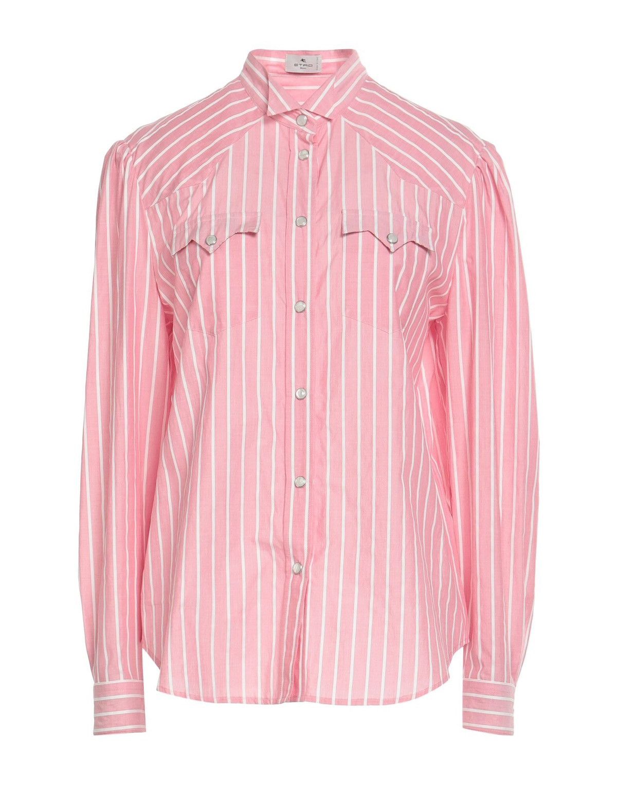 Etro Etro Pink Button Shirt White Stripes Western Style Size: 44 Size M / US 6-8 / IT 42-44 - 3 Thumbnail