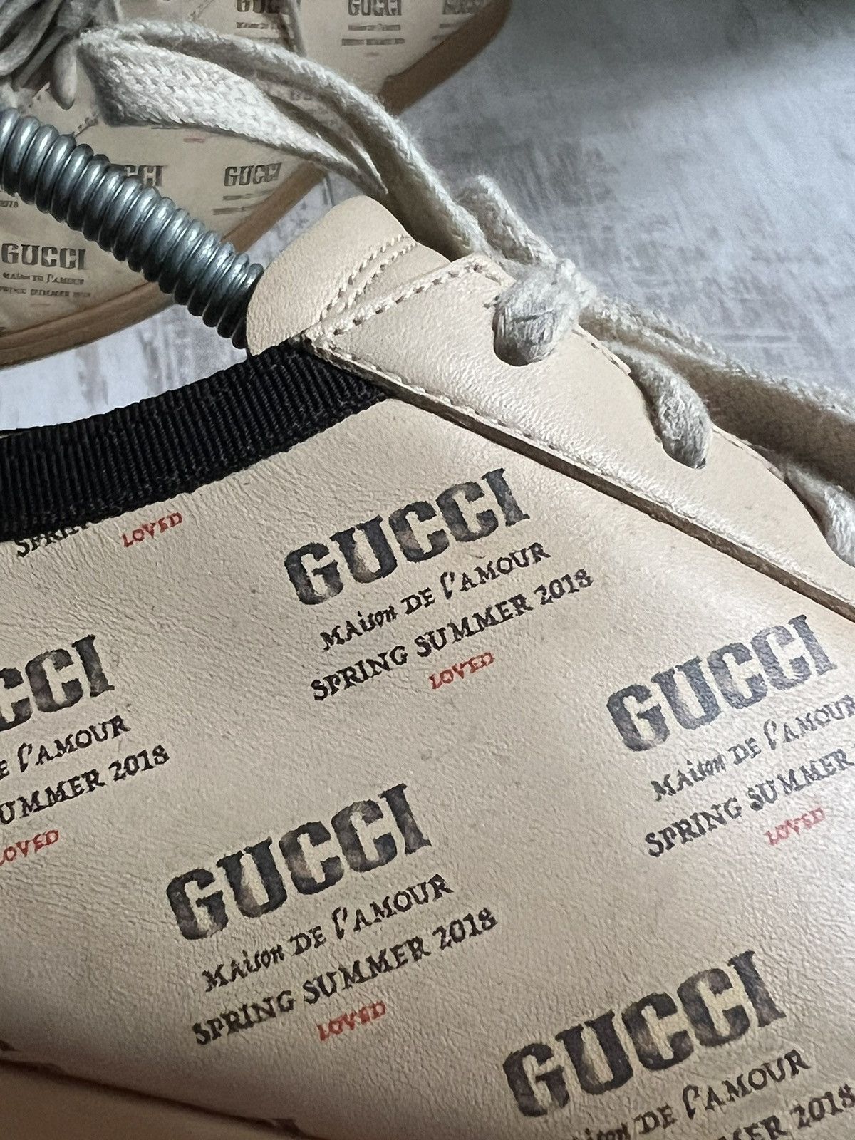 Gucci Gucci 2018 Falacer Low Top Calfskin Shoes Monogram Size US 8.5 / EU 41-42 - 6 Thumbnail