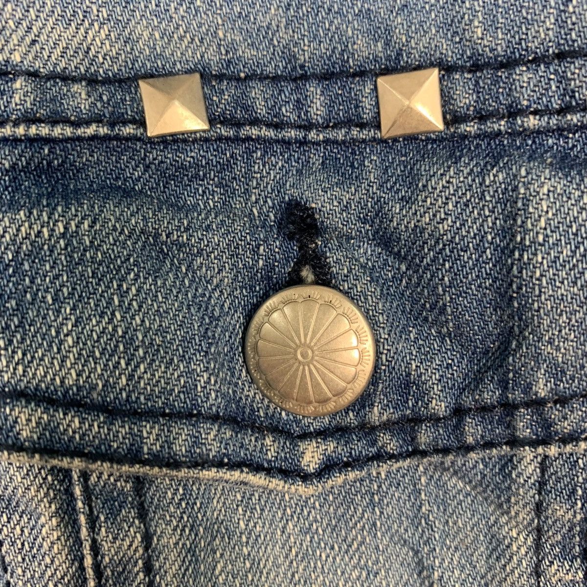 Black Sheep BLACK SHEEP Washed Blue Studded Denim Jacket #2734-C123 Size US S / EU 44-46 / 1 - 14 Thumbnail
