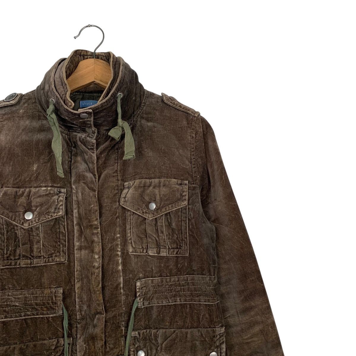 Japanese Brand SHUCA Brown Velvet Chore Jacket #2837-C128 Size L / US 10 / IT 46 - 4 Thumbnail
