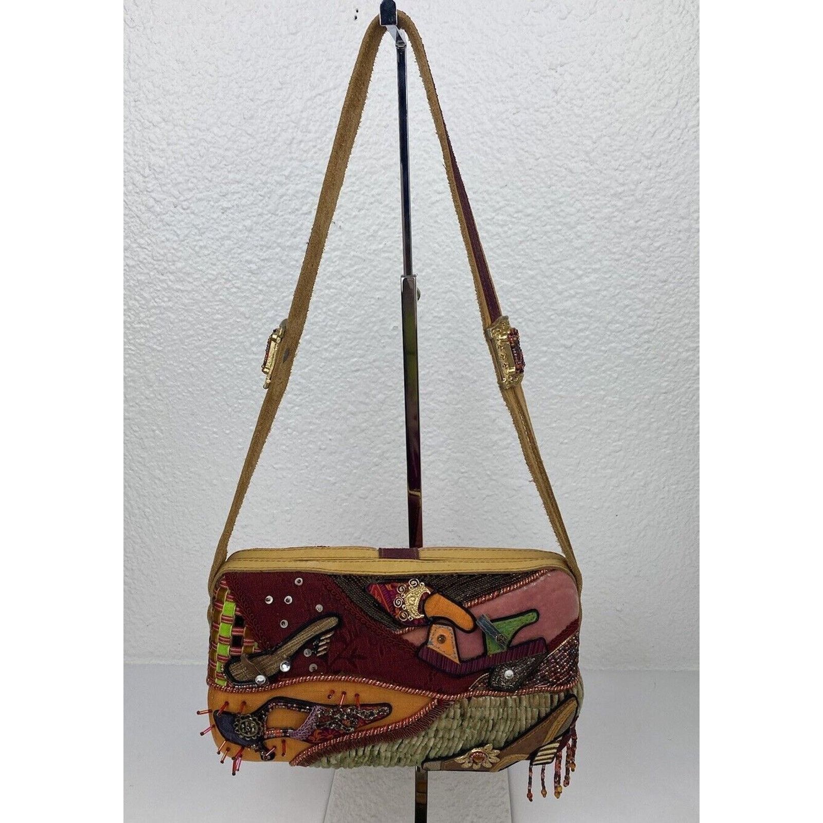 Mary Frances VTG Mary Frances Shoes Heel Beaded Velvet Shoulder Bag Purse Size ONE SIZE - 2 Thumbnail