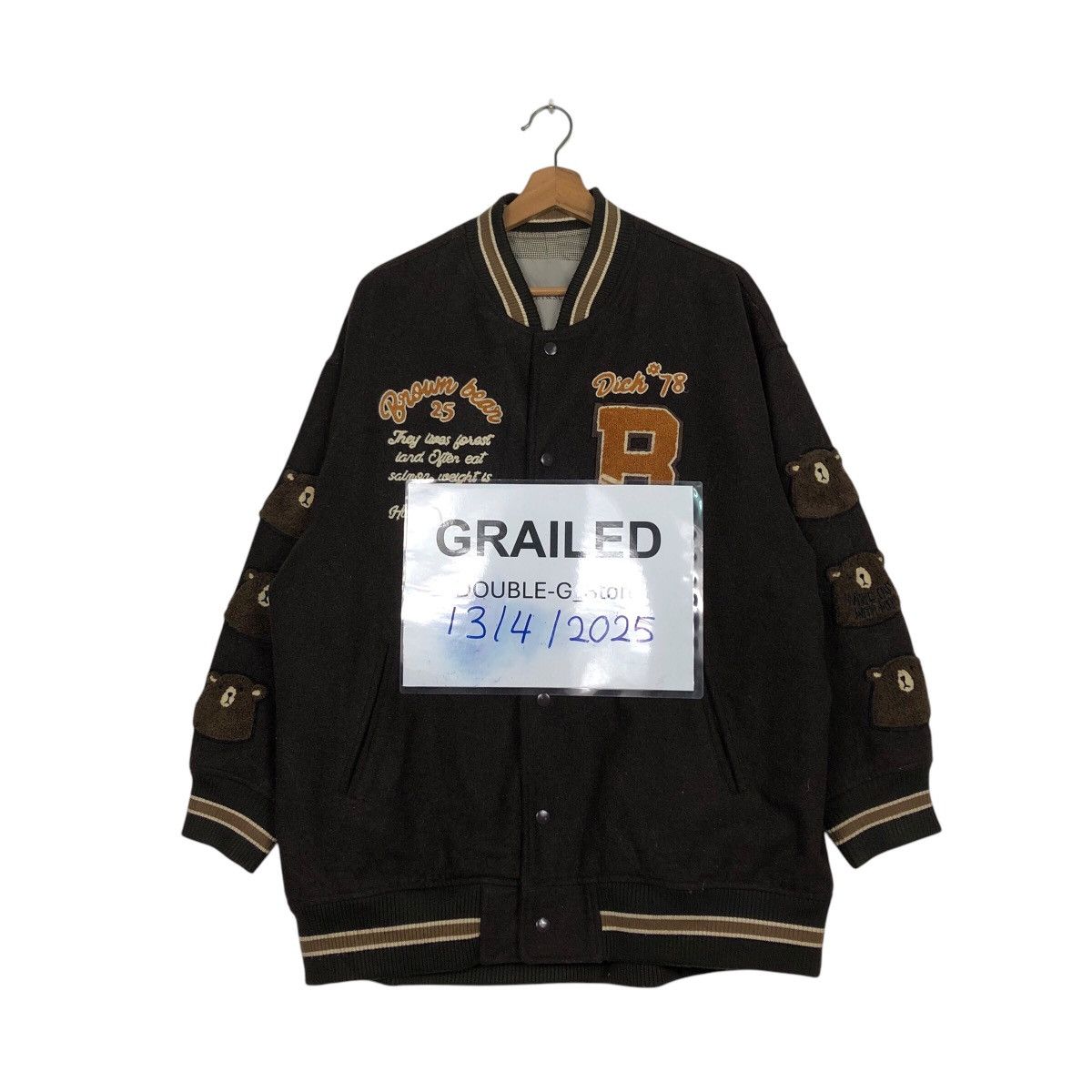 Hysteric Glamour 📌Vintage Bomber Jacket Wool Rivet & Surge Big Logo Design Size US M / EU 48-50 / 2 - 1 Thumbnail