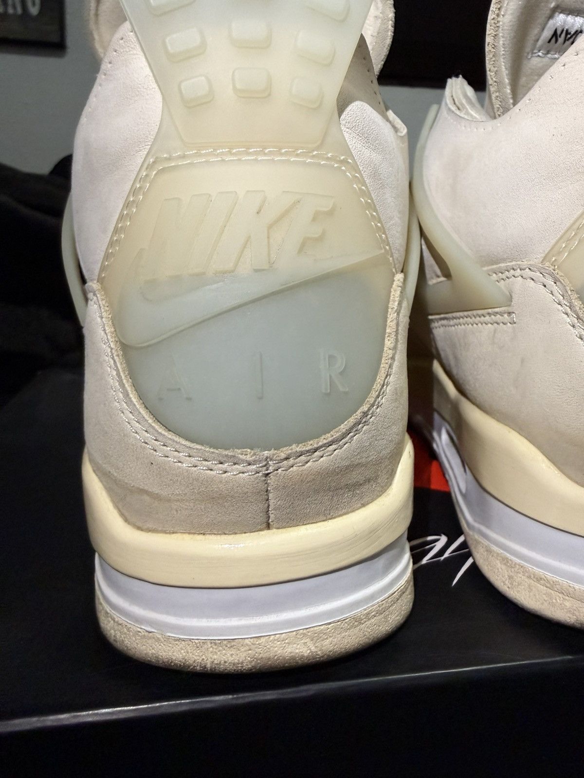 Jordan Brand × Off-White Air Jordan 4 Retro Off-White Sail Size US 9.5 / EU 42-43 - 7 Thumbnail