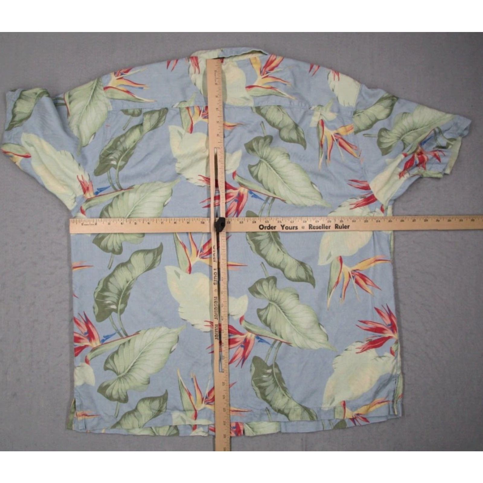 Tommy Bahama Tommy Bahama Shirt Men XL Blue Silk Bird of Paradise Loop Collar Button Up Short Sleeve Tiki Mens Size US XL / EU 56 / 4 - 5 Thumbnail