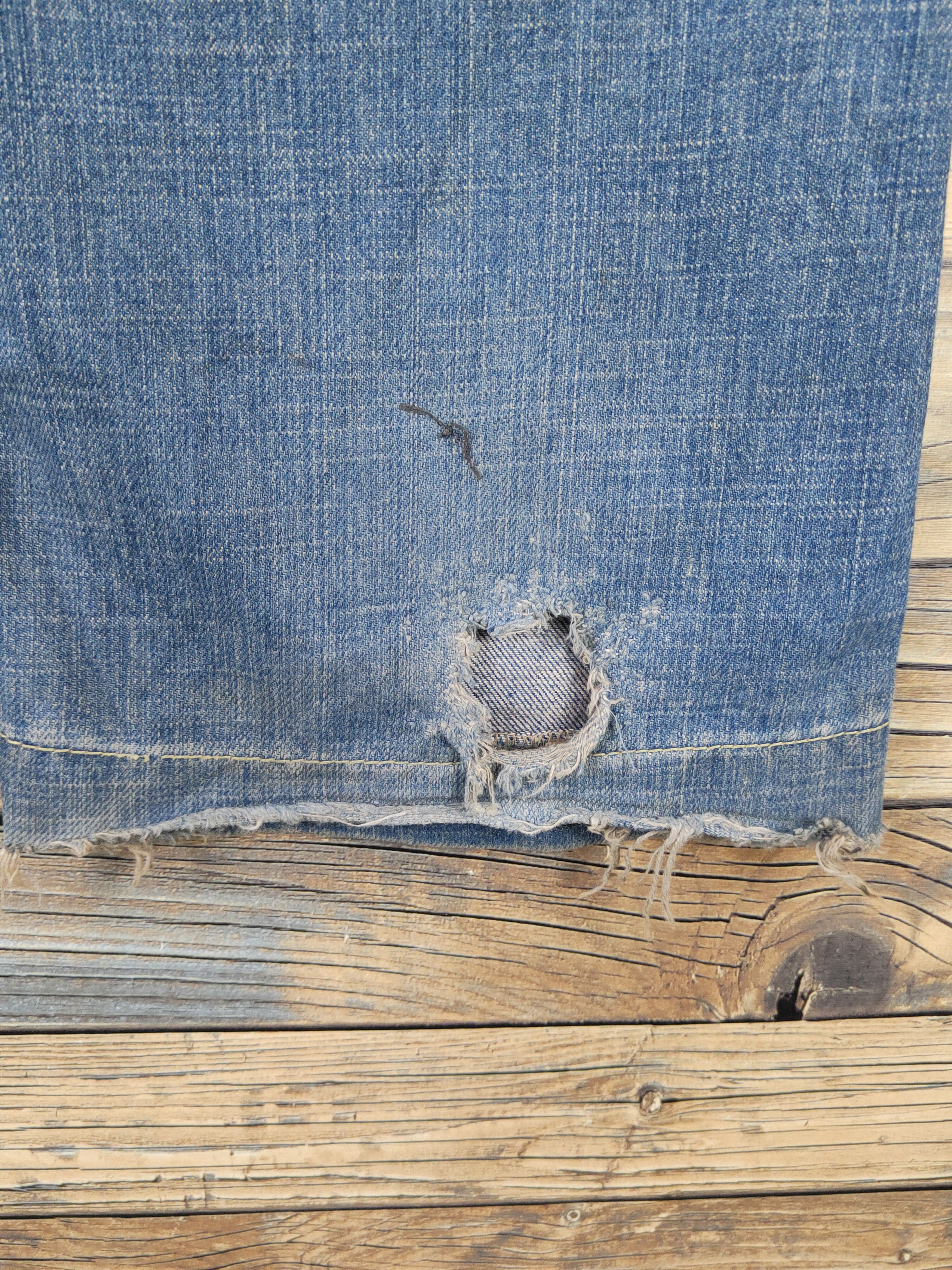 Japanese Brand Red Pepper Dark Blue Distressed Ripped Jeans #W1489 Size 26" / US 2 / IT 38 - 8 Thumbnail