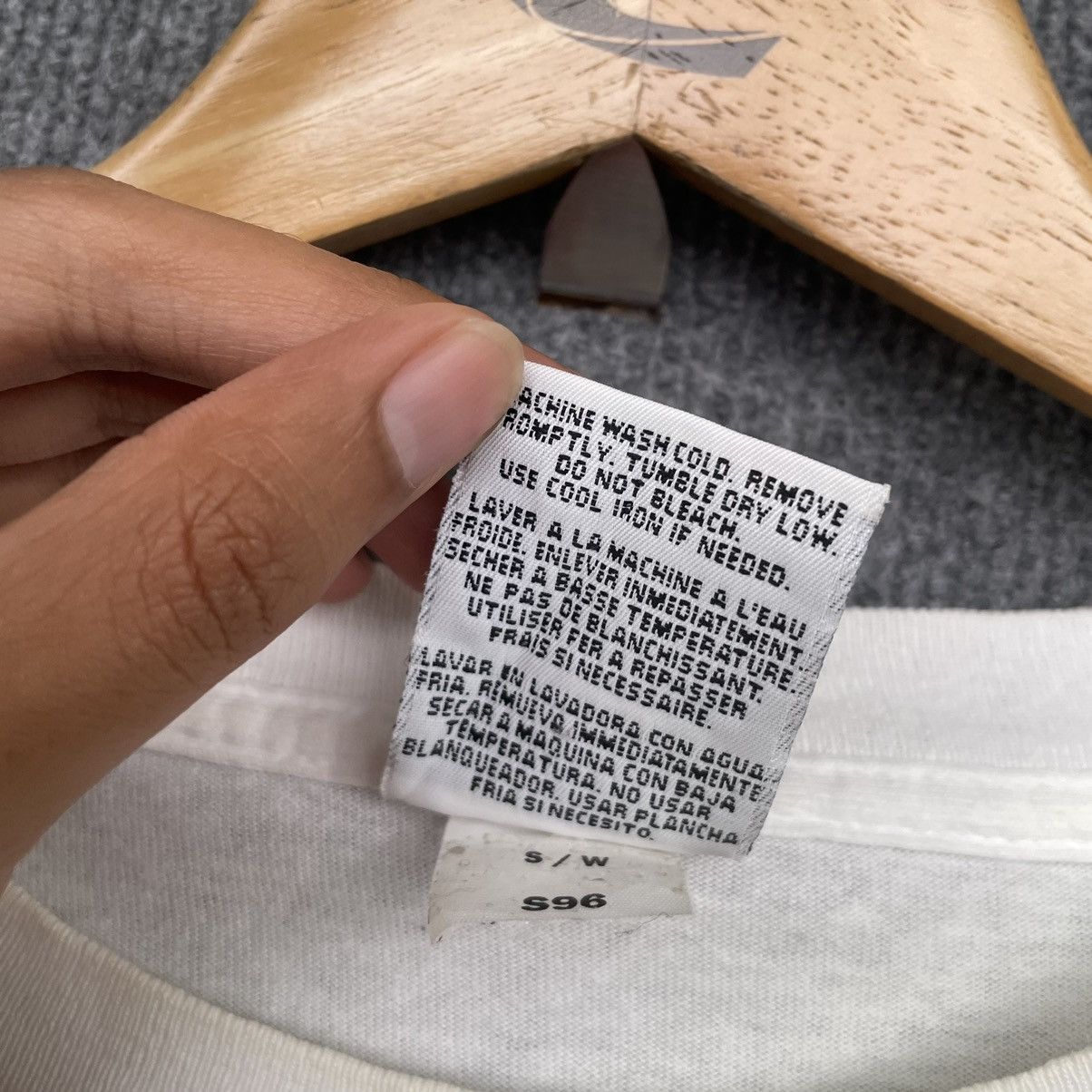 Adidas × Vintage Vintage 1990s Adidas 3 Stripes Backhit Tee Made in USA Size US M / EU 48-50 / 2 - 4 Thumbnail