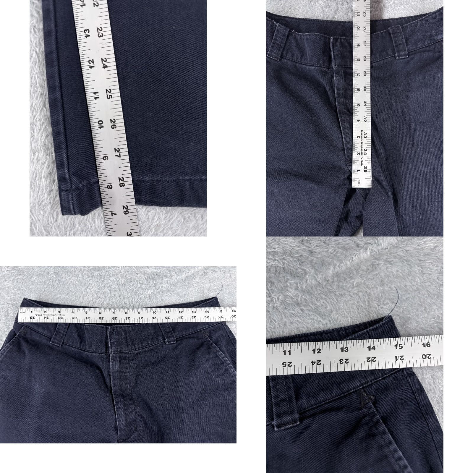 Vintage Lion Pants Womens 8 Blue 100% Cotton Twill Work Pants Uniform Pockets 29x29 Size 30" / US 8 / IT 44 - 8 Thumbnail