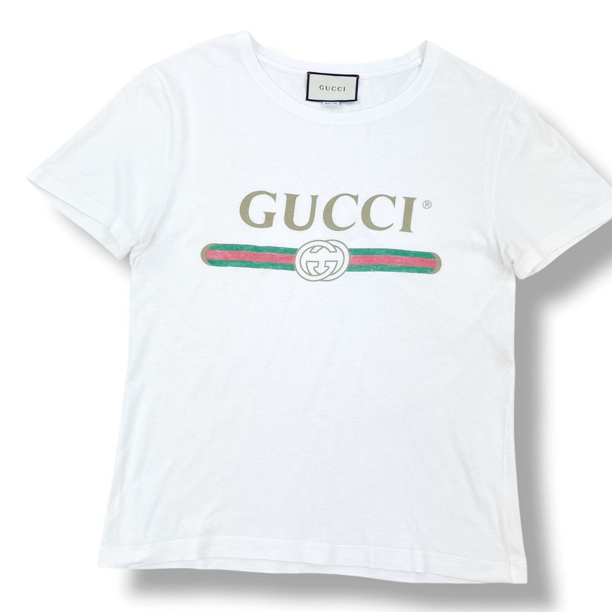 Gucci Gucci Printed Logo White T Shirt Size US XS / EU 42 / 0 - 2 Thumbnail