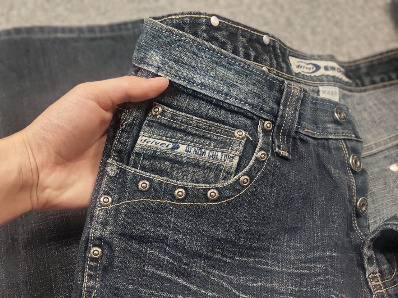 Le Grande Bleu (L.G.B.) Vintage Japan Le Grand Bleu eyelets Denim jeans hysteric Y2K Size US 32 / EU 48 - 13 Thumbnail