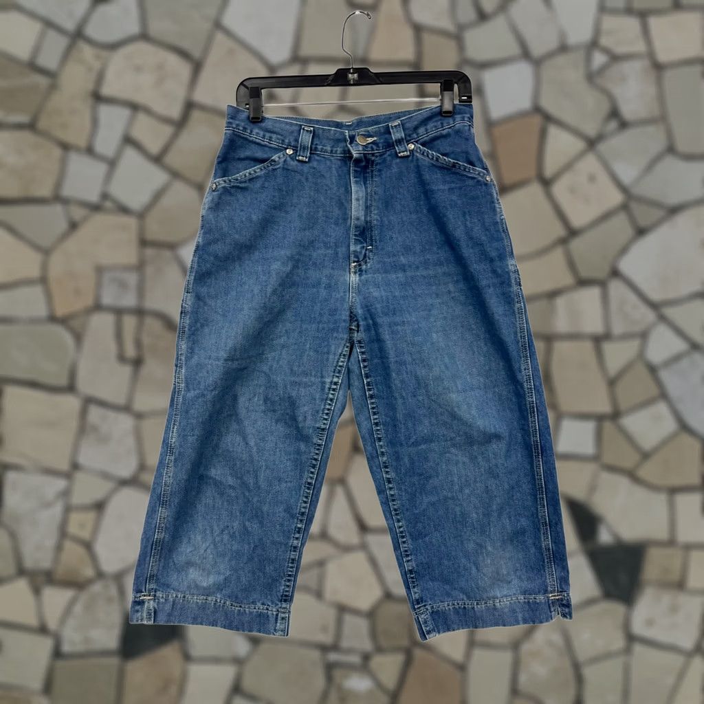 Lee VINTAGE Womens Lee Carpenter Style Crop Jeans 10 Blue Denim #6780 Size 32" / US 10 / IT 46 - 1 Thumbnail