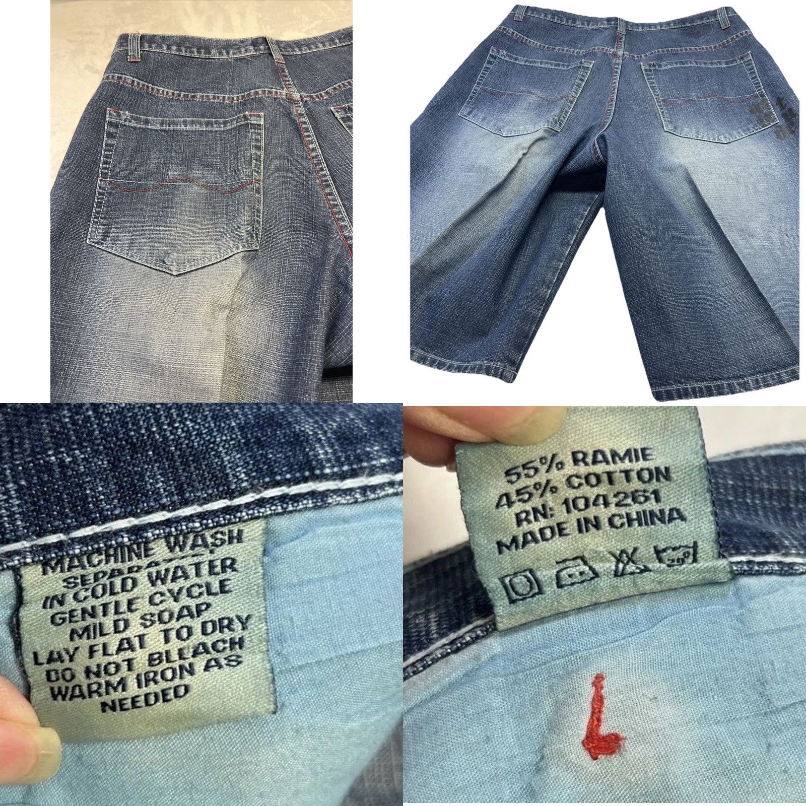Vintage VINTAGE Attitude Y2K Baggy Denim Shorts Mens 38 Jorts Embroidered Hip Hop Streetwear Casual Distressed Cargo Pockets Size US 38 / EU 54 - 10 Thumbnail