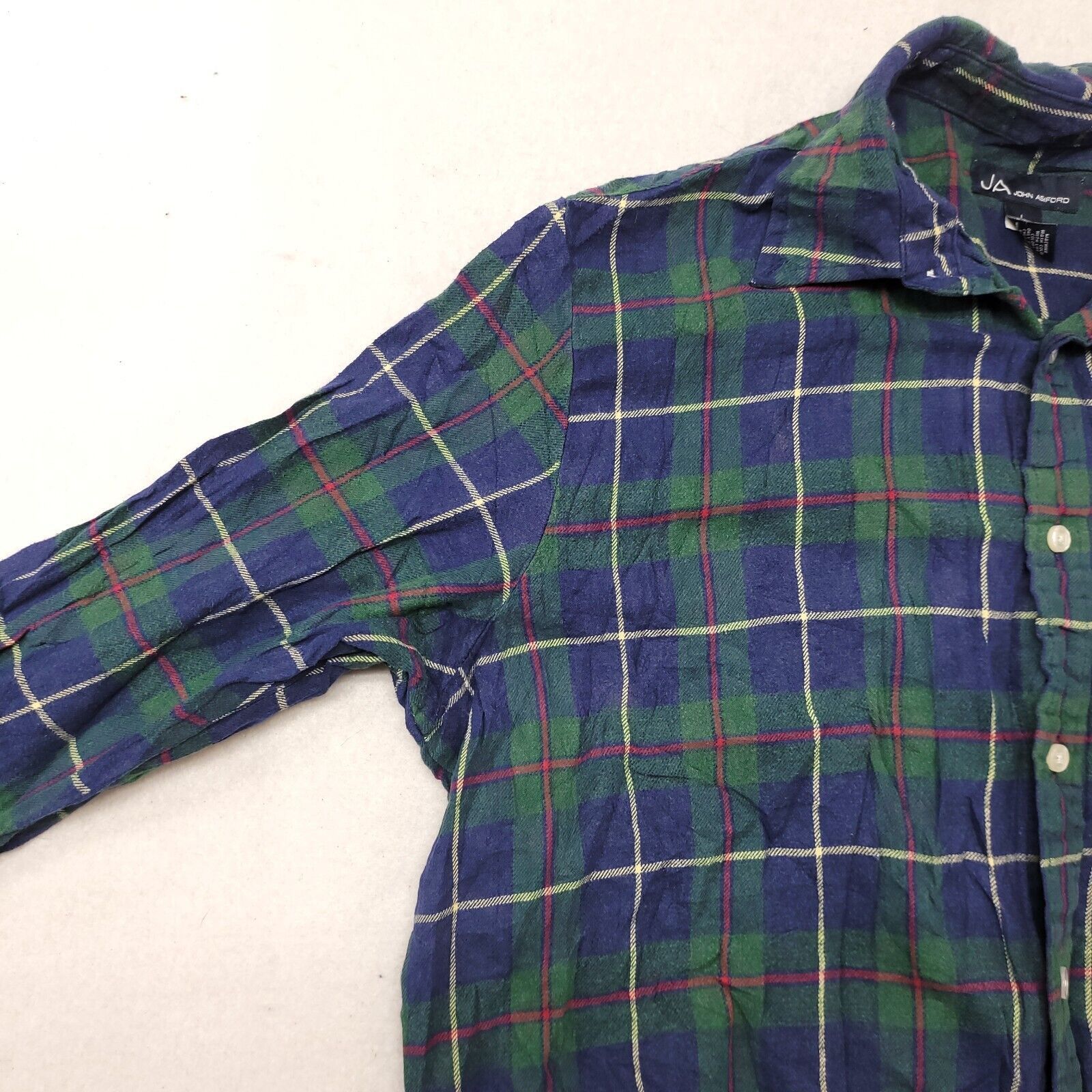 John Ashford John Ashford Tartan Flannel Shirt Mens Size Large L Green Size US L / EU 52-54 / 3 - 4 Thumbnail